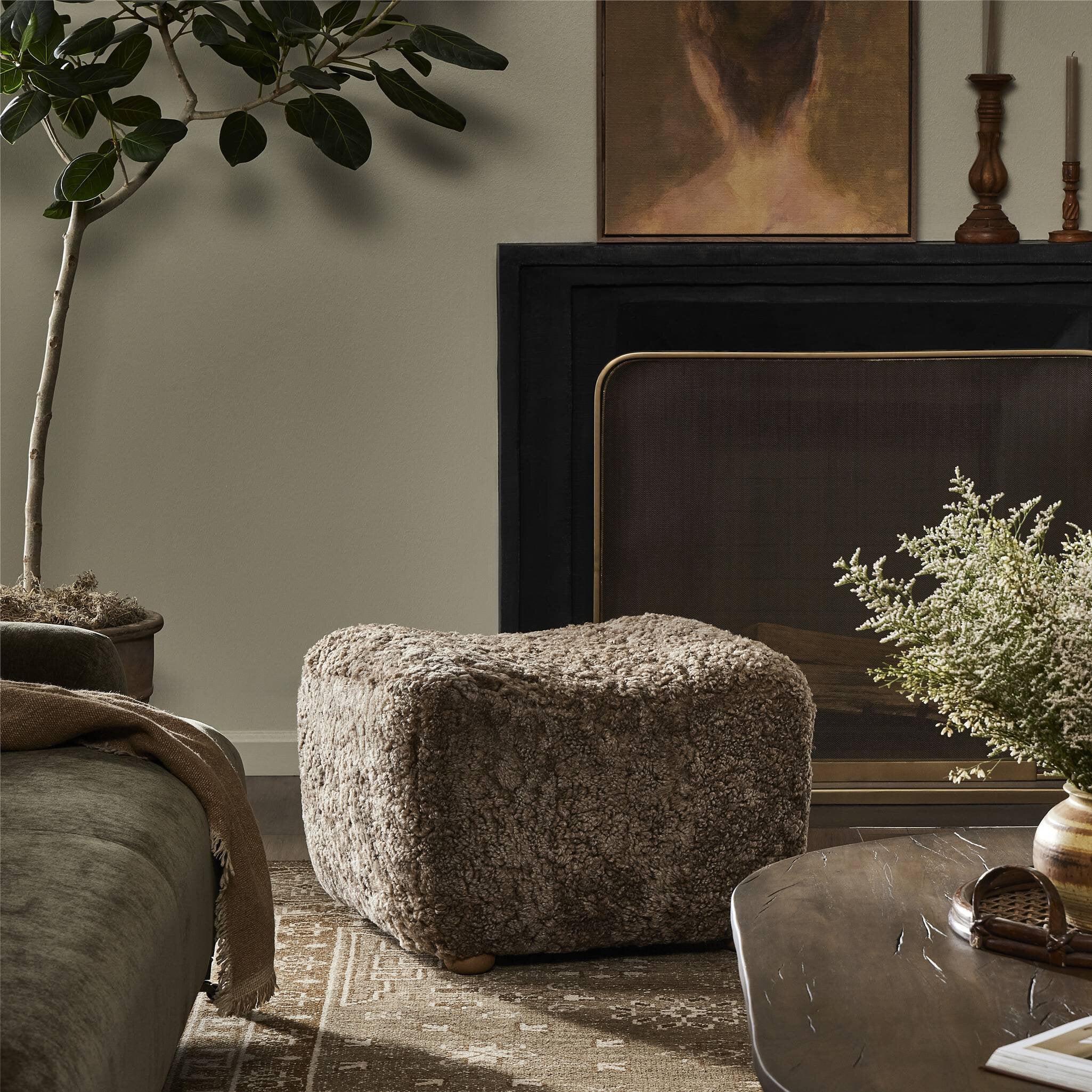 Nico Sherpa Saddle Ottoman