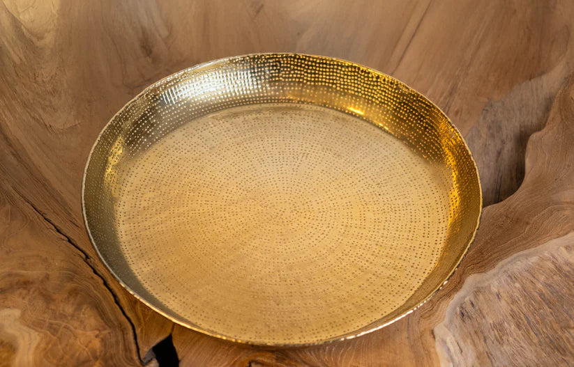 Bowl & Frame: Handhammered Large Gold Bowl