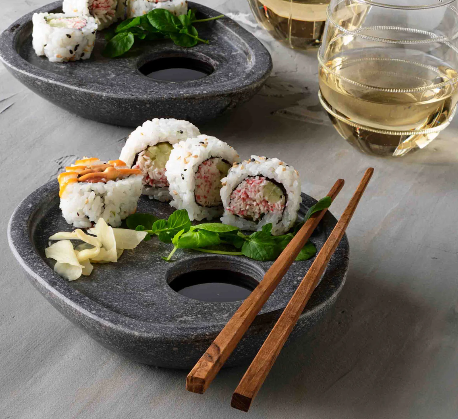 Carved Riverstone Appetizer Tray