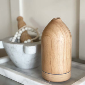 ULTRASONIC ESSENTIAL OIL DIFFUSER - NATURAL LIGHT WOOD