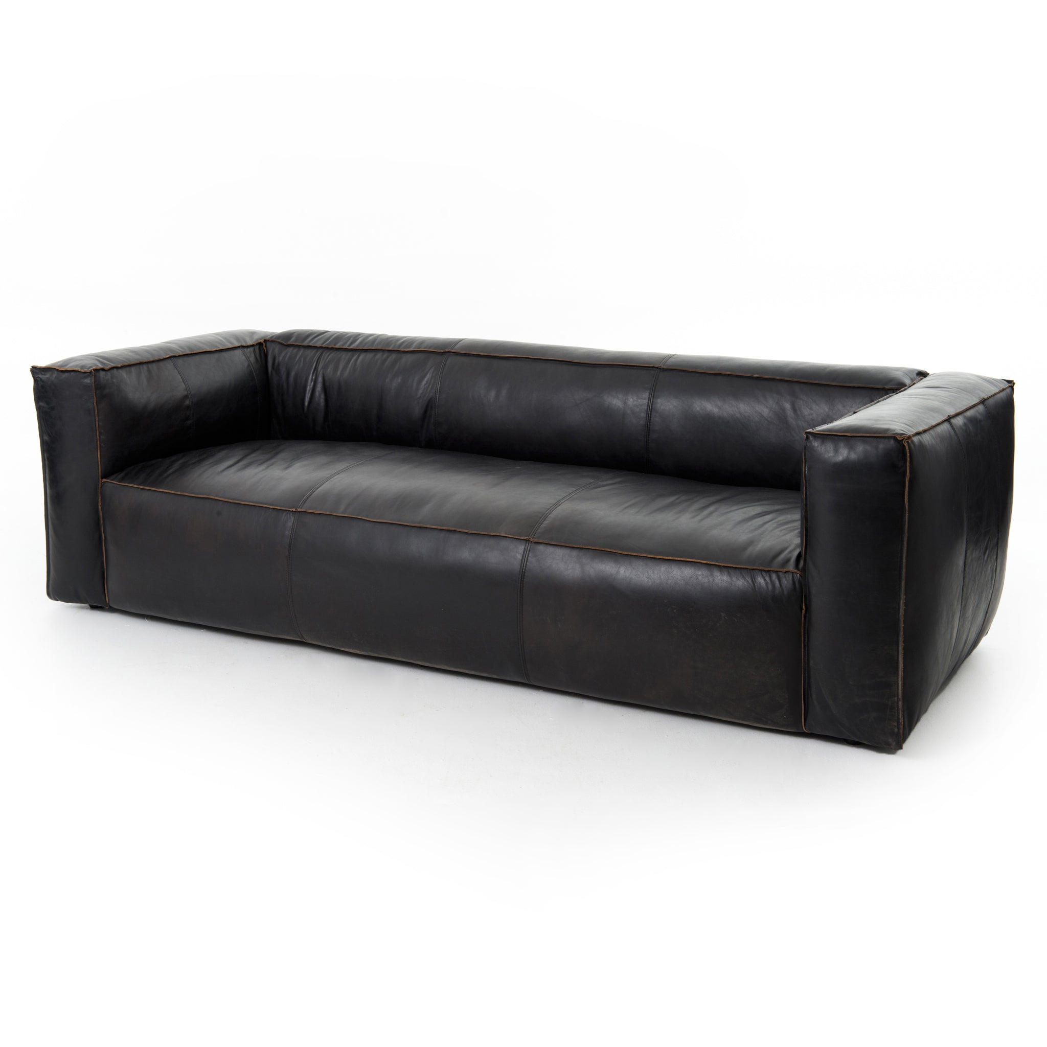 NOLAN SOFA IN BLACK LEATHER