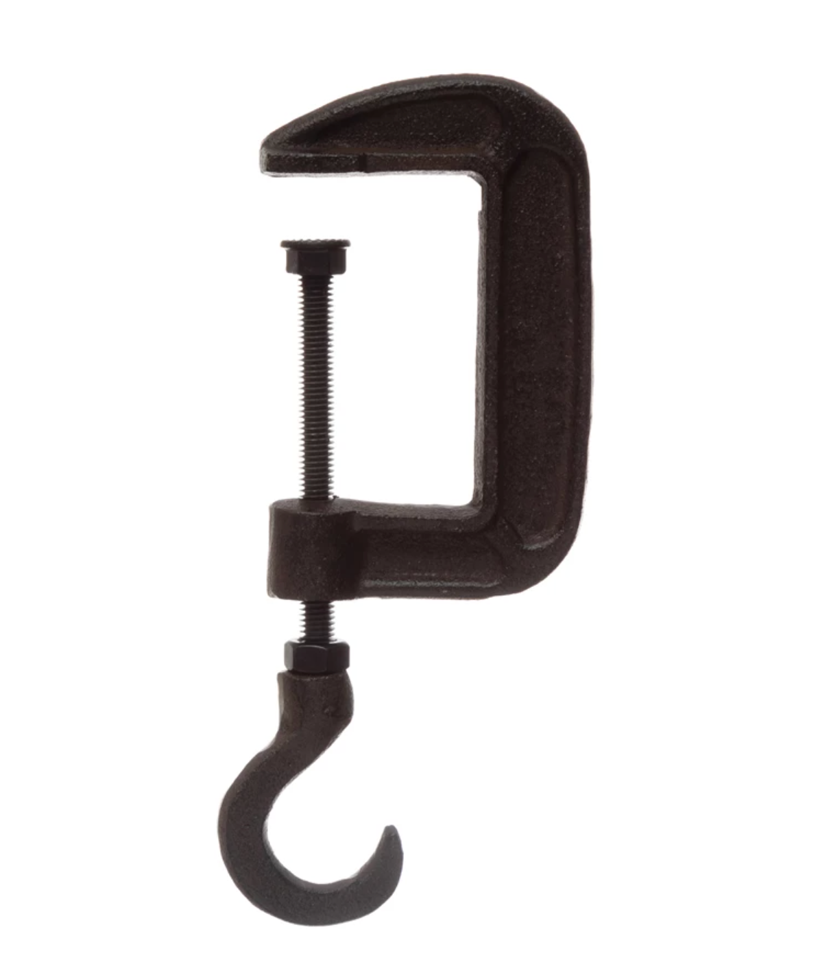 CAST IRON C-CLAMP STOCKING HOLDER WITH HOOK