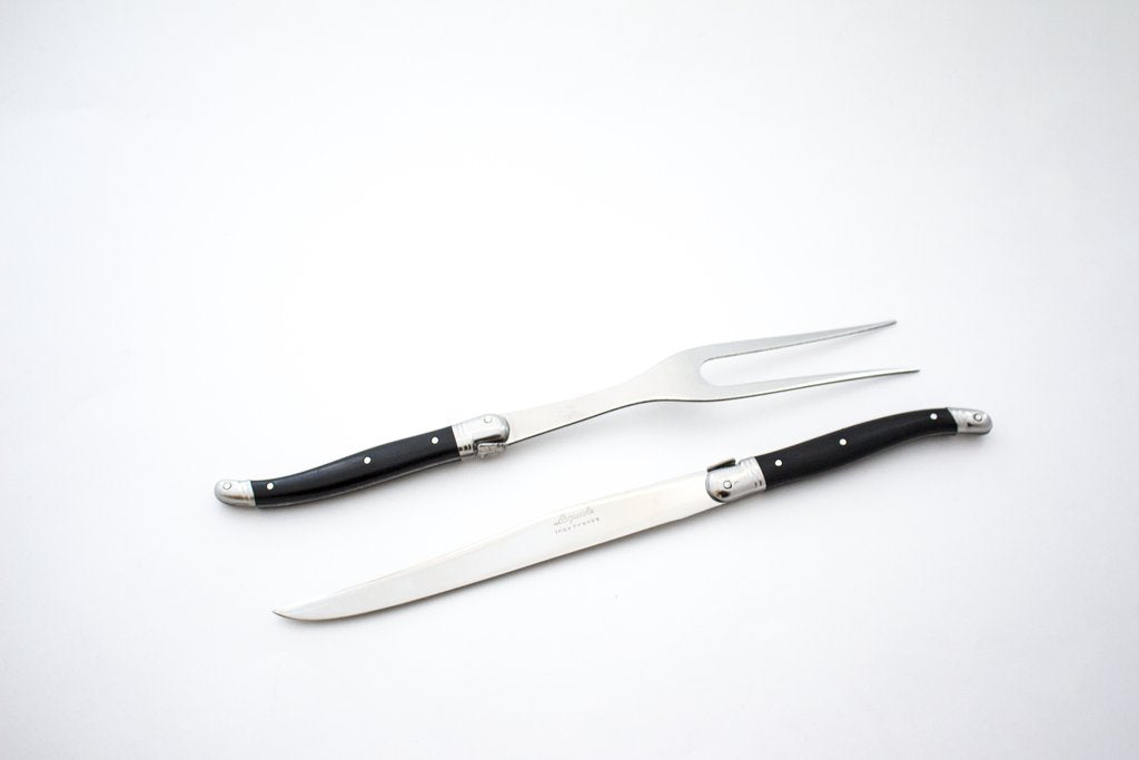 LAGUIOLE CARVING SET, BLACK