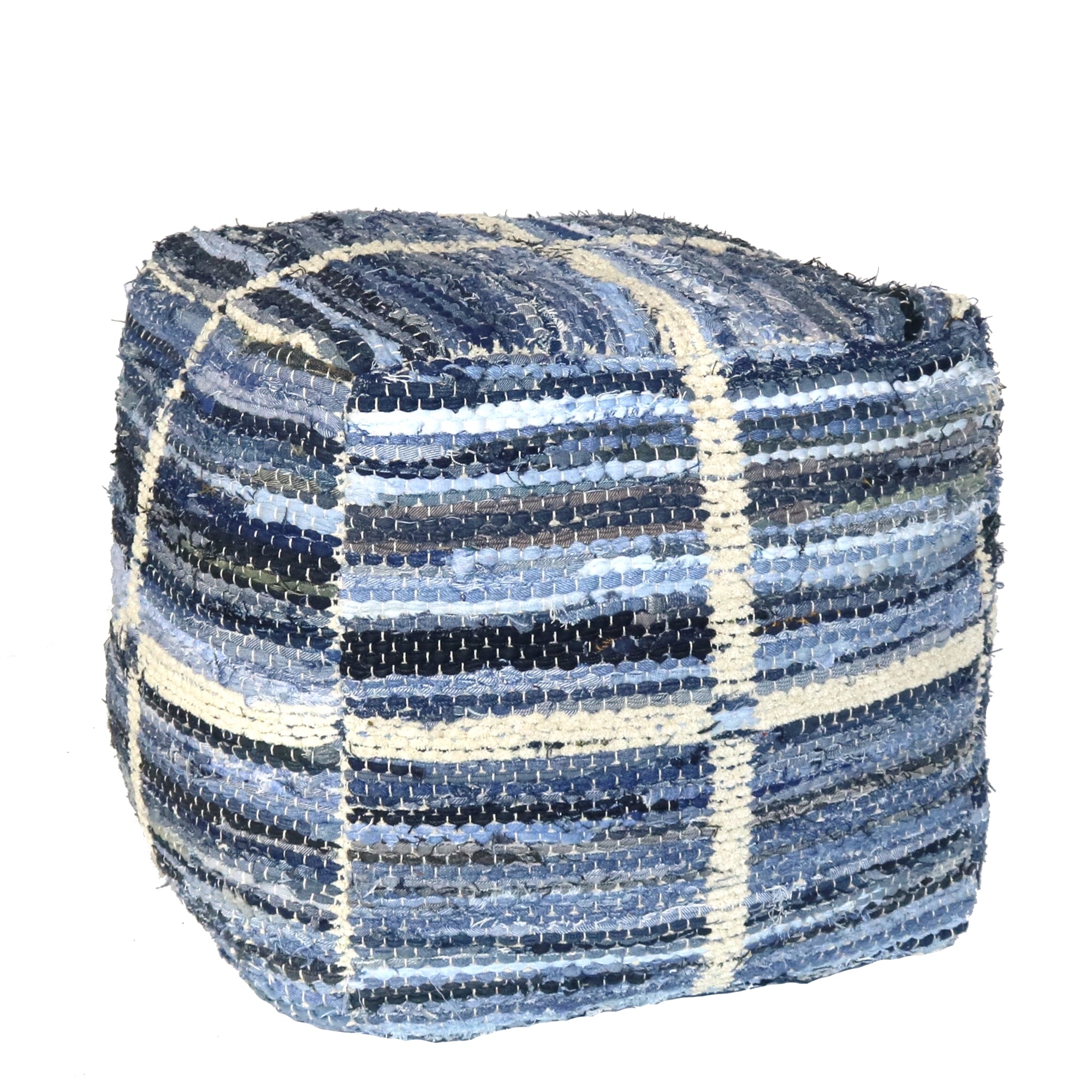 STRAUSS POUF GRID PATTERN