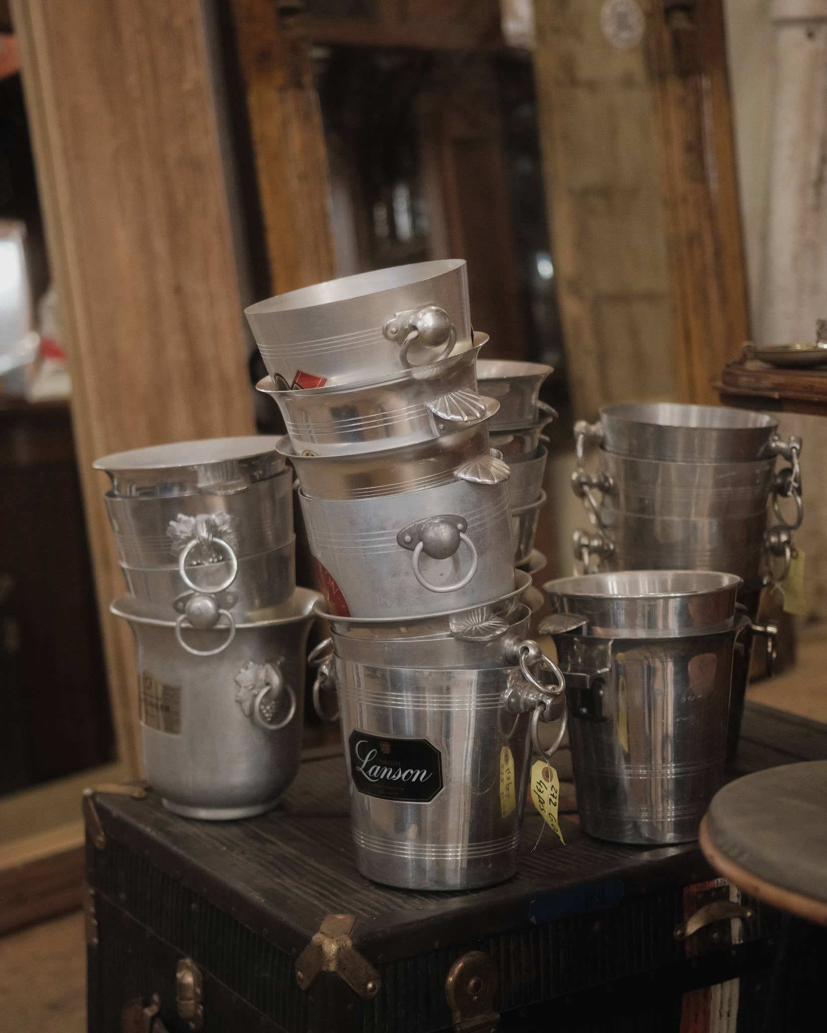 Vintage Aluminum Champagne Bucket