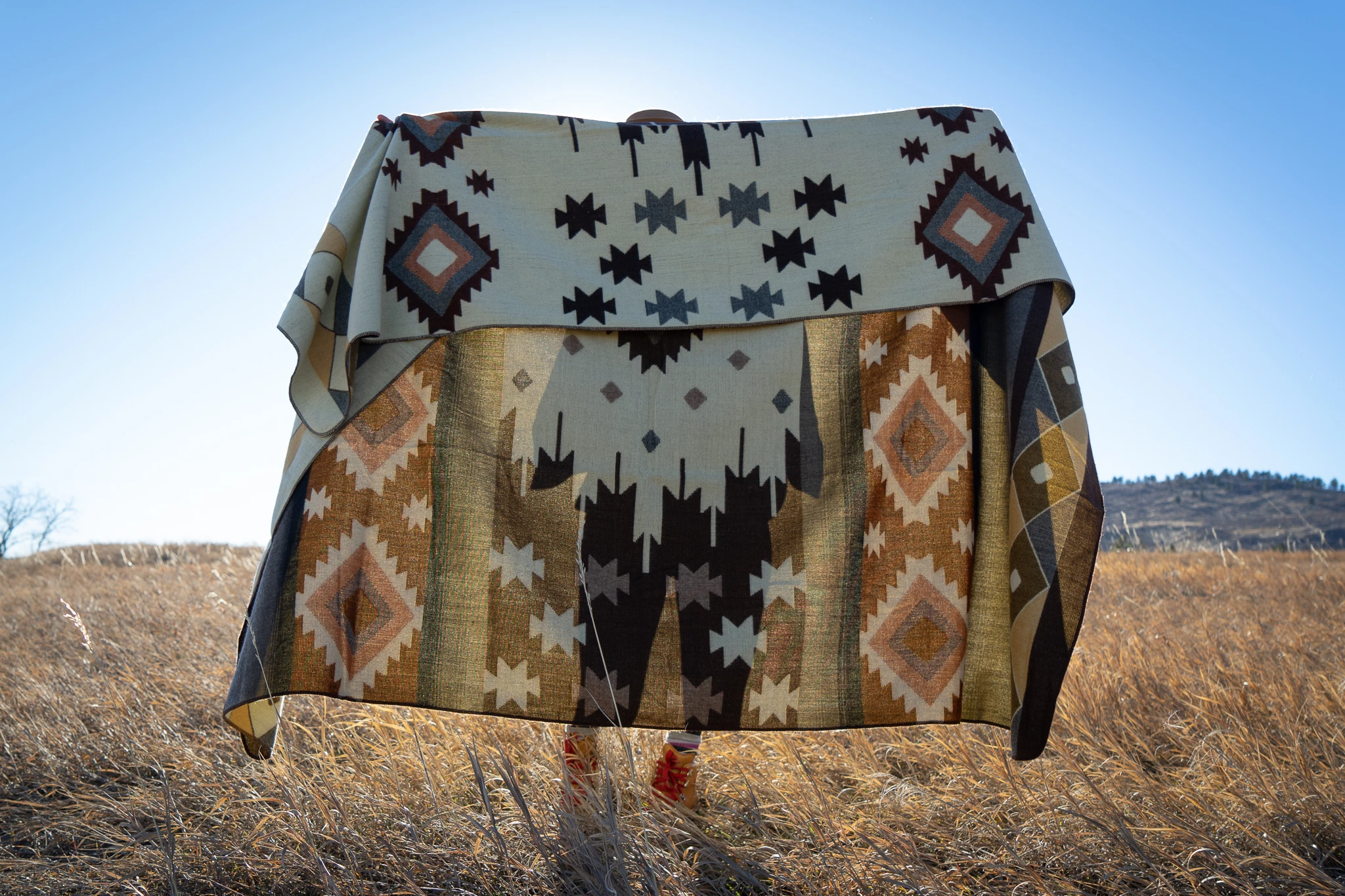 Southwest Alpaca Queen/Throw Blanket – Mojave Reversible