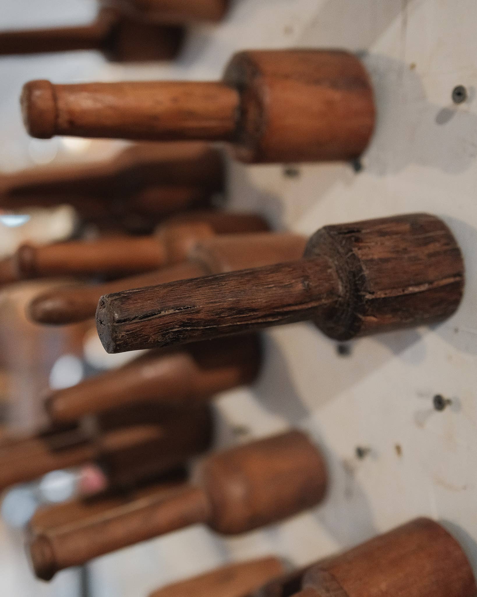 Wooden Spool Wall Hook