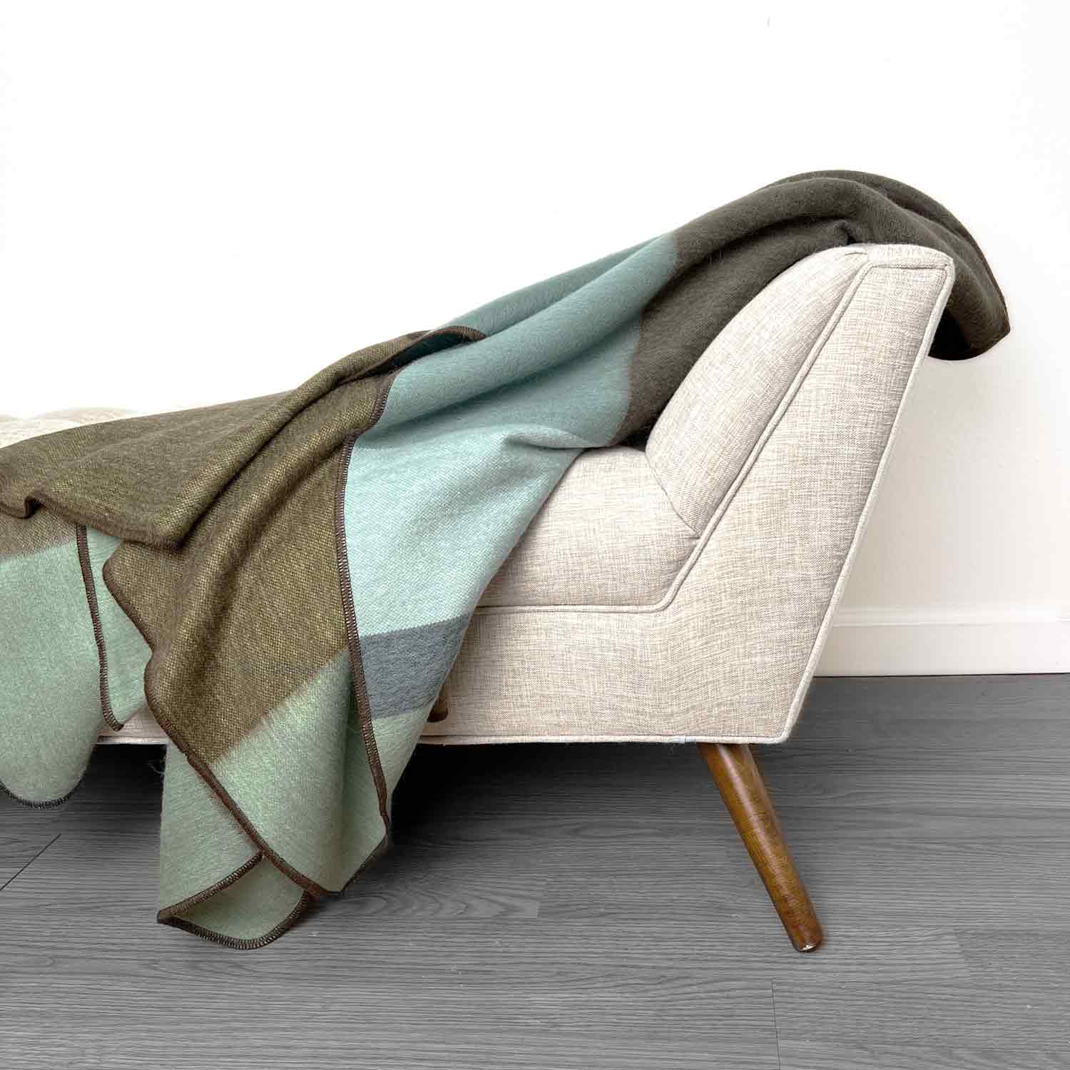 Alpaca Throw Blanket - Mosswood