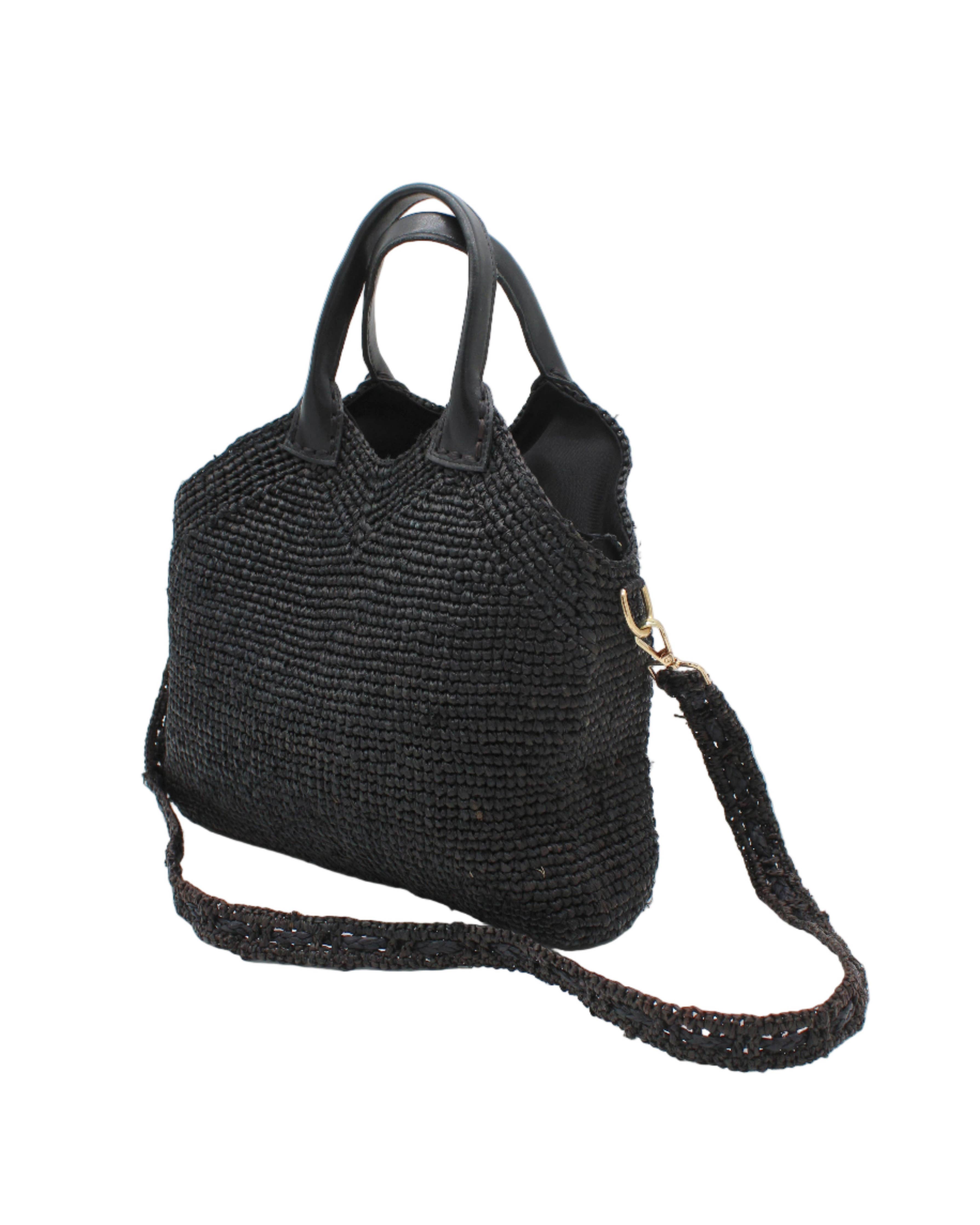 Victoria Crochet Straw Handbag Convertible Crossbody Bag