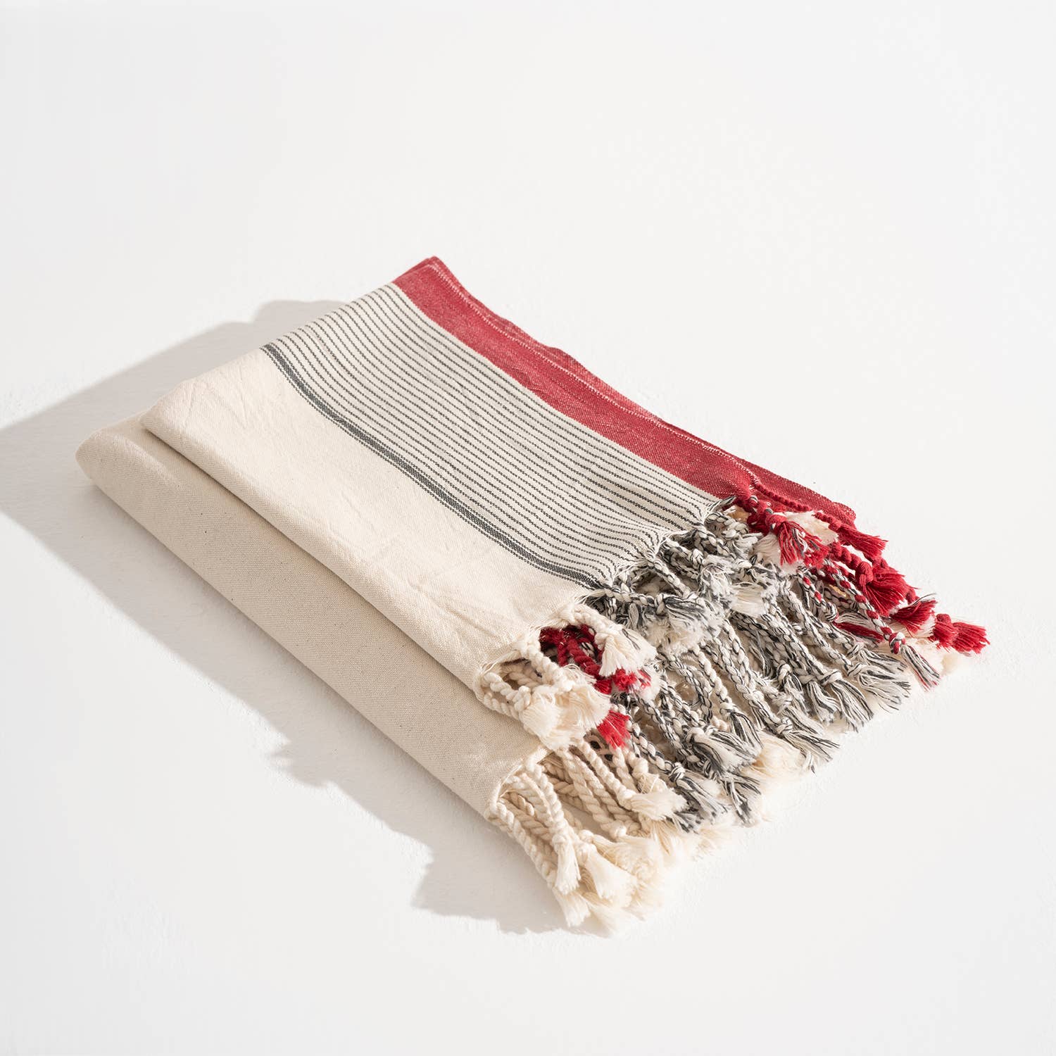 Turkish Bath & Beach Towel -  Peshtemal Hammam Red