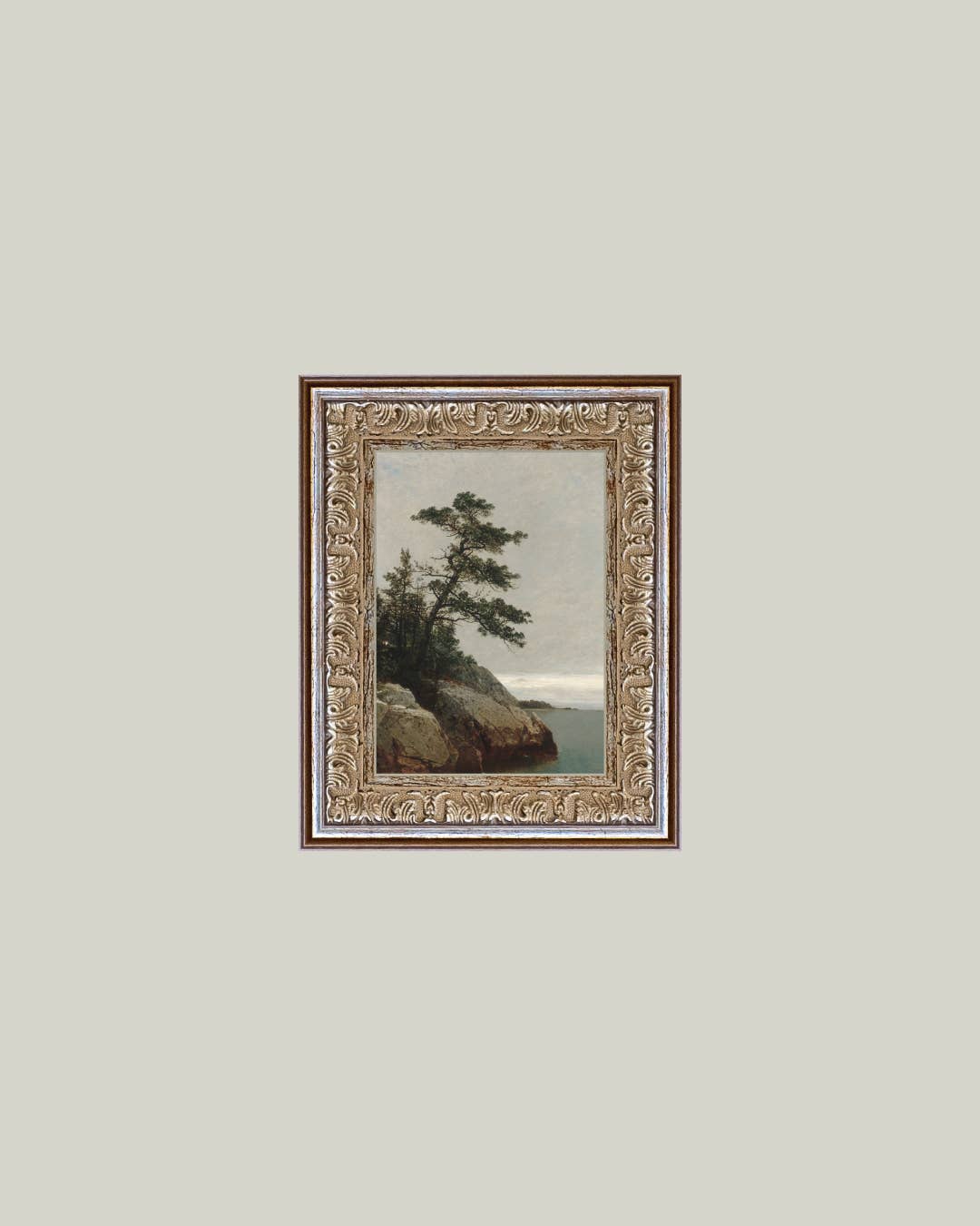 Framed Ocean Side Tree Art
