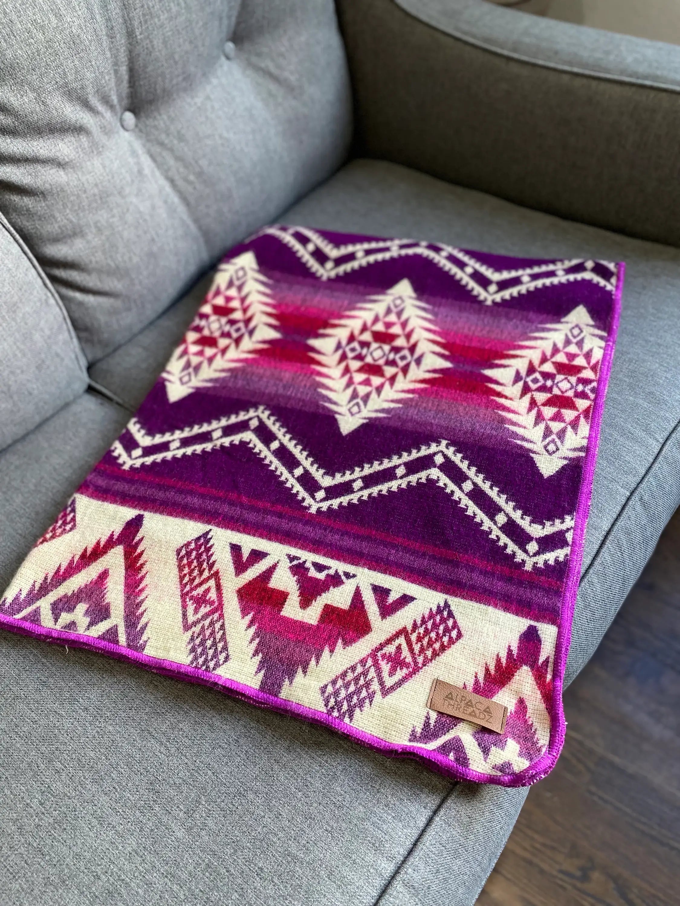 Alpaca Wool Baby Blanket: Artisan-Made, Soft, Reversible