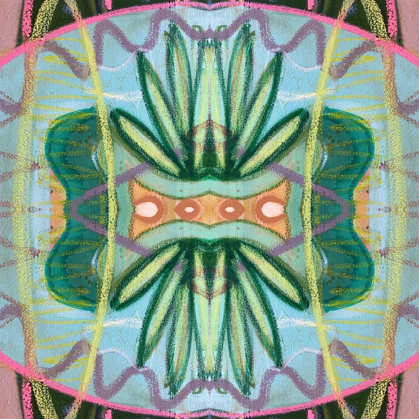 Ferns in Aqua Pillow