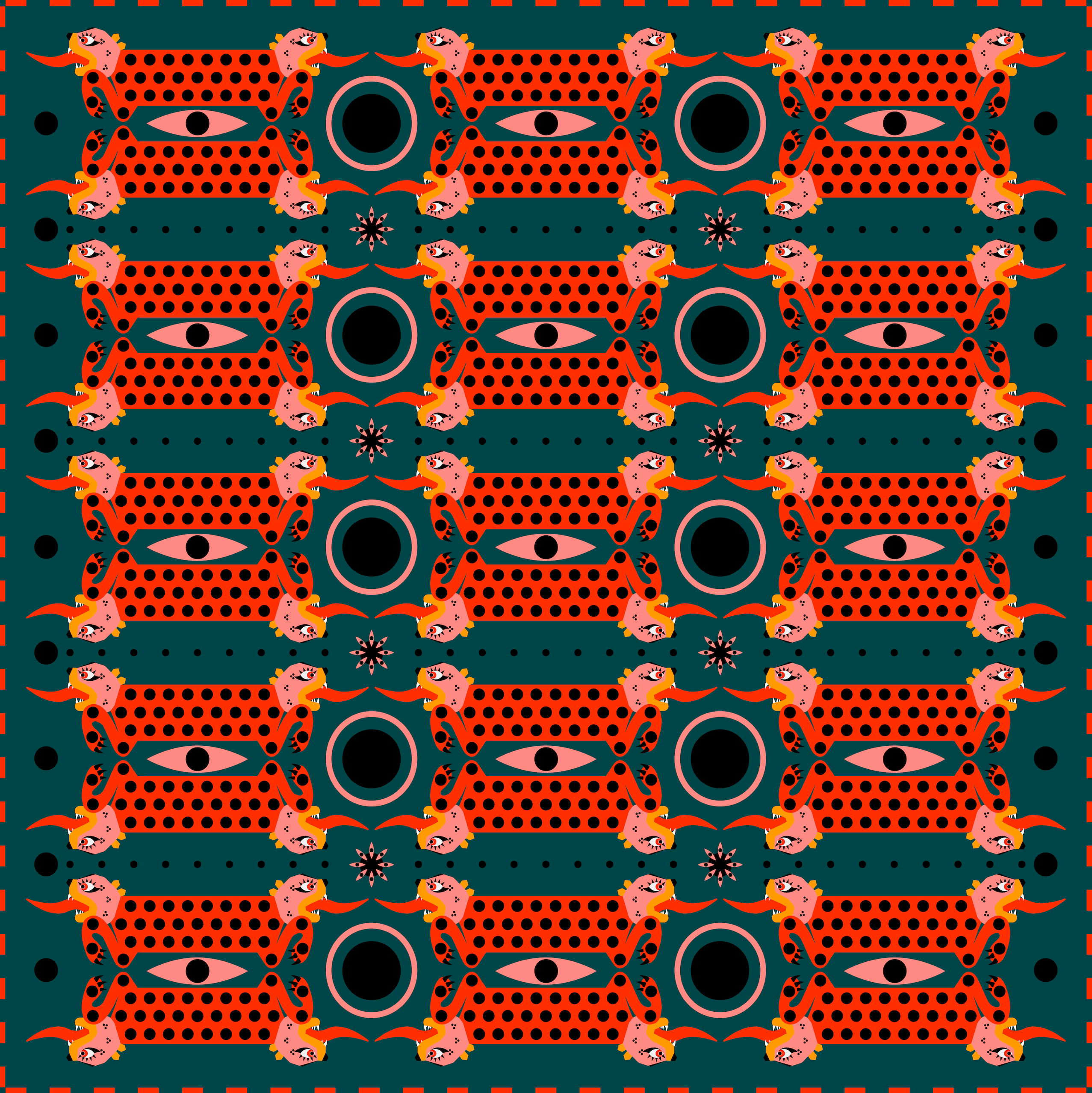 Orange Tiger Bandana