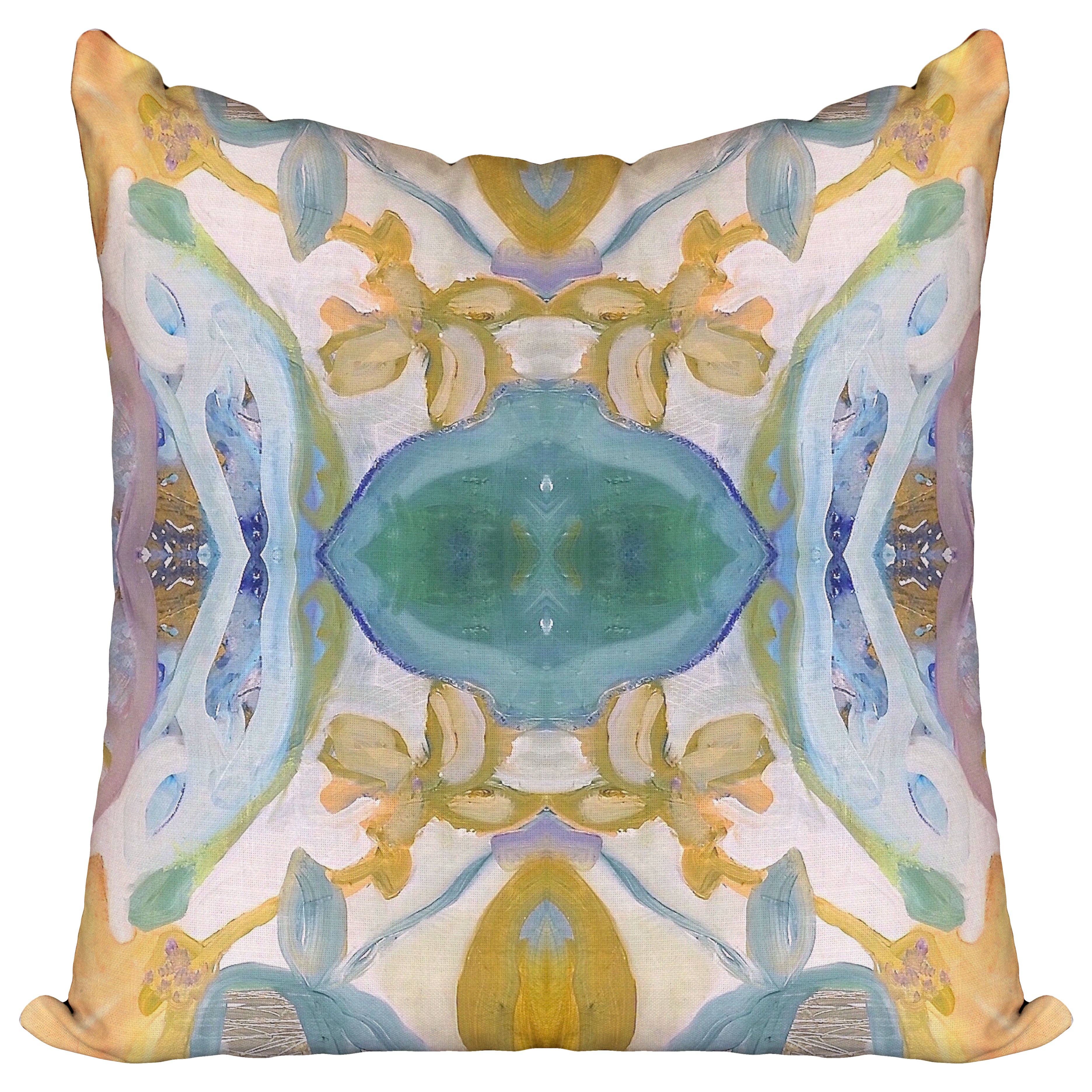 Golden Orchid Pillow