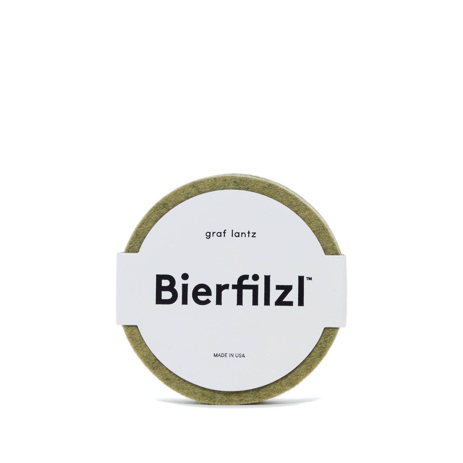Bierfilzl Merino Wool Felt Round Coaster Solid 4 Pack