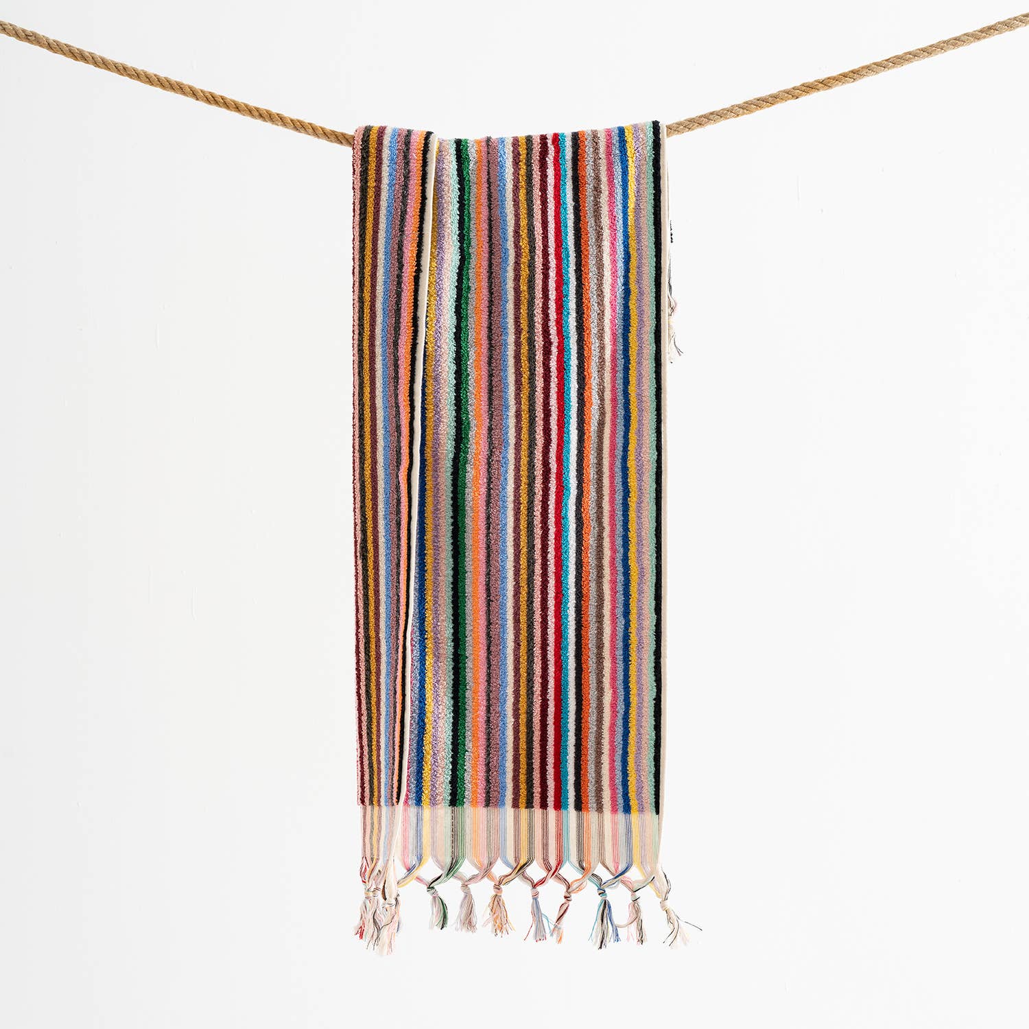 Stripe Bubble Handloomed Turkish Hand Towels 17x38" Bohemian