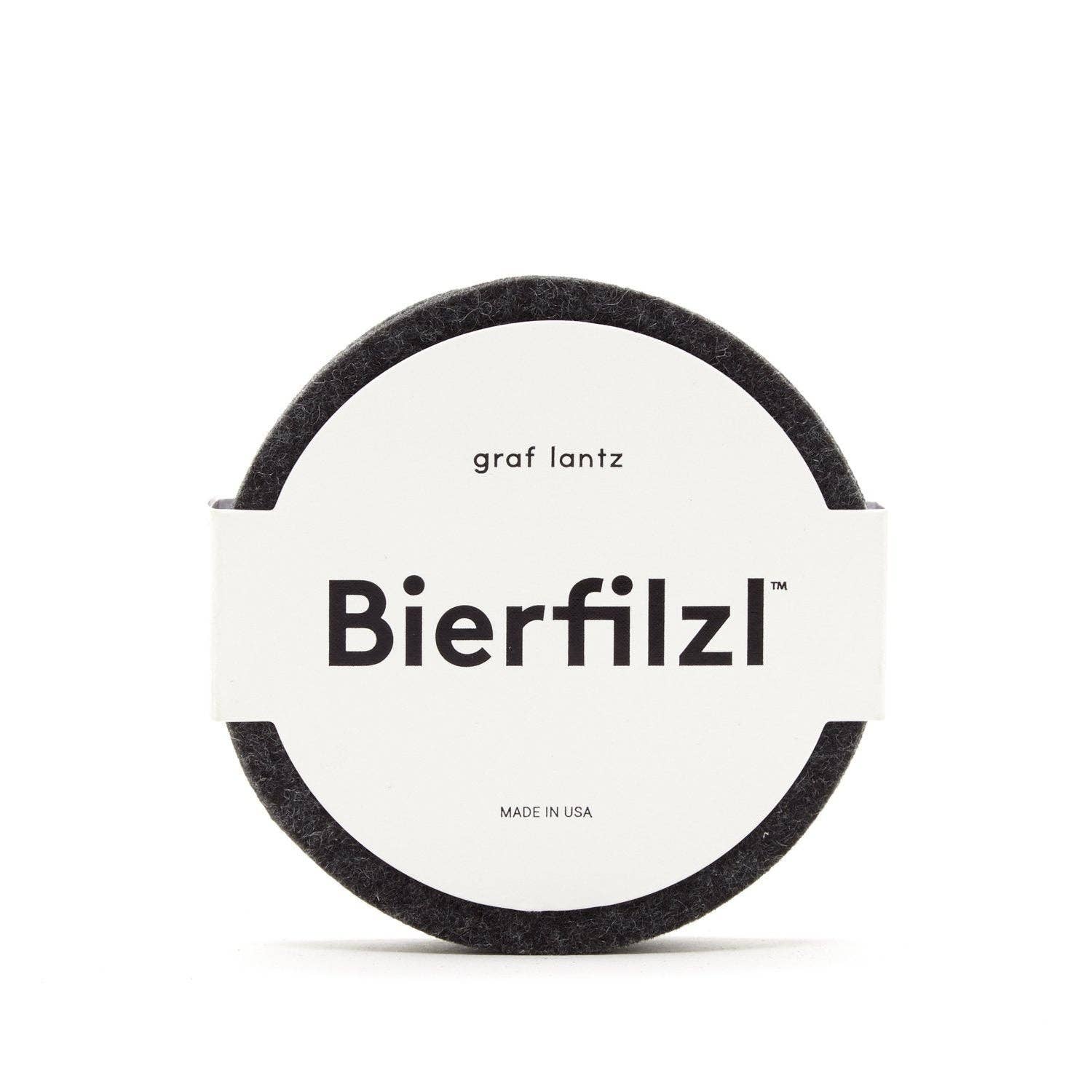 Bierfilzl Merino Wool Felt Round Coaster Solid 4 Pack