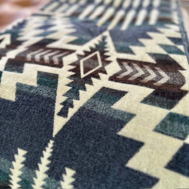 Southwest Alpaca Queen/Throw Blanket – Forest Reversible