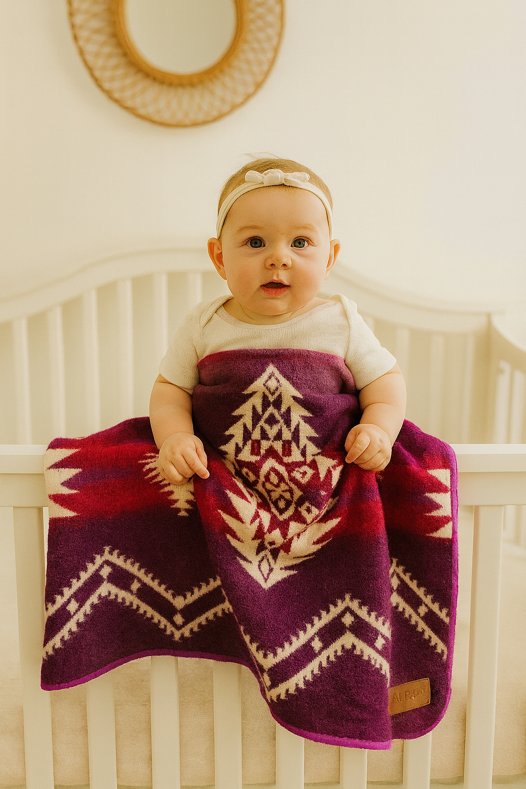 Alpaca Wool Baby Blanket: Artisan-Made, Soft, Reversible