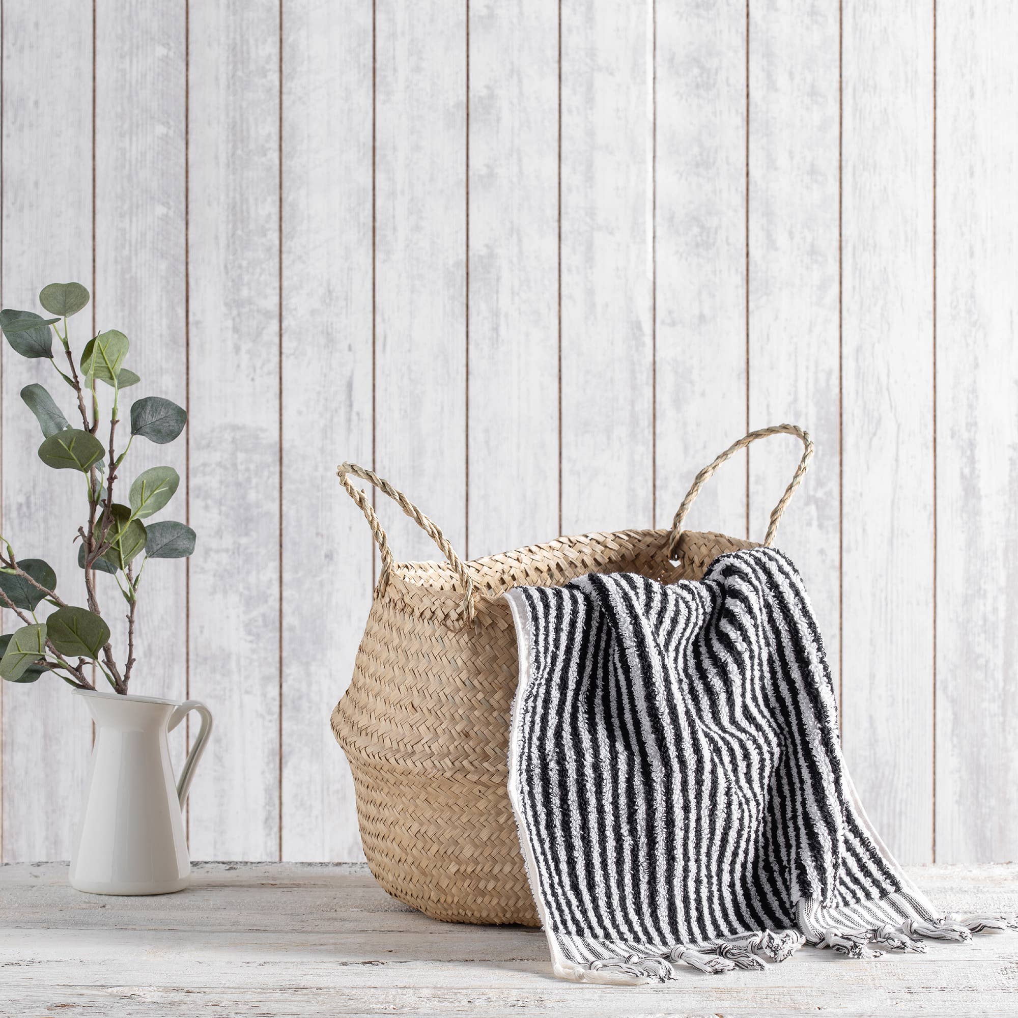 Stripe Bubble Handloomed Turkish Hand Towels 17x38" Bohemian