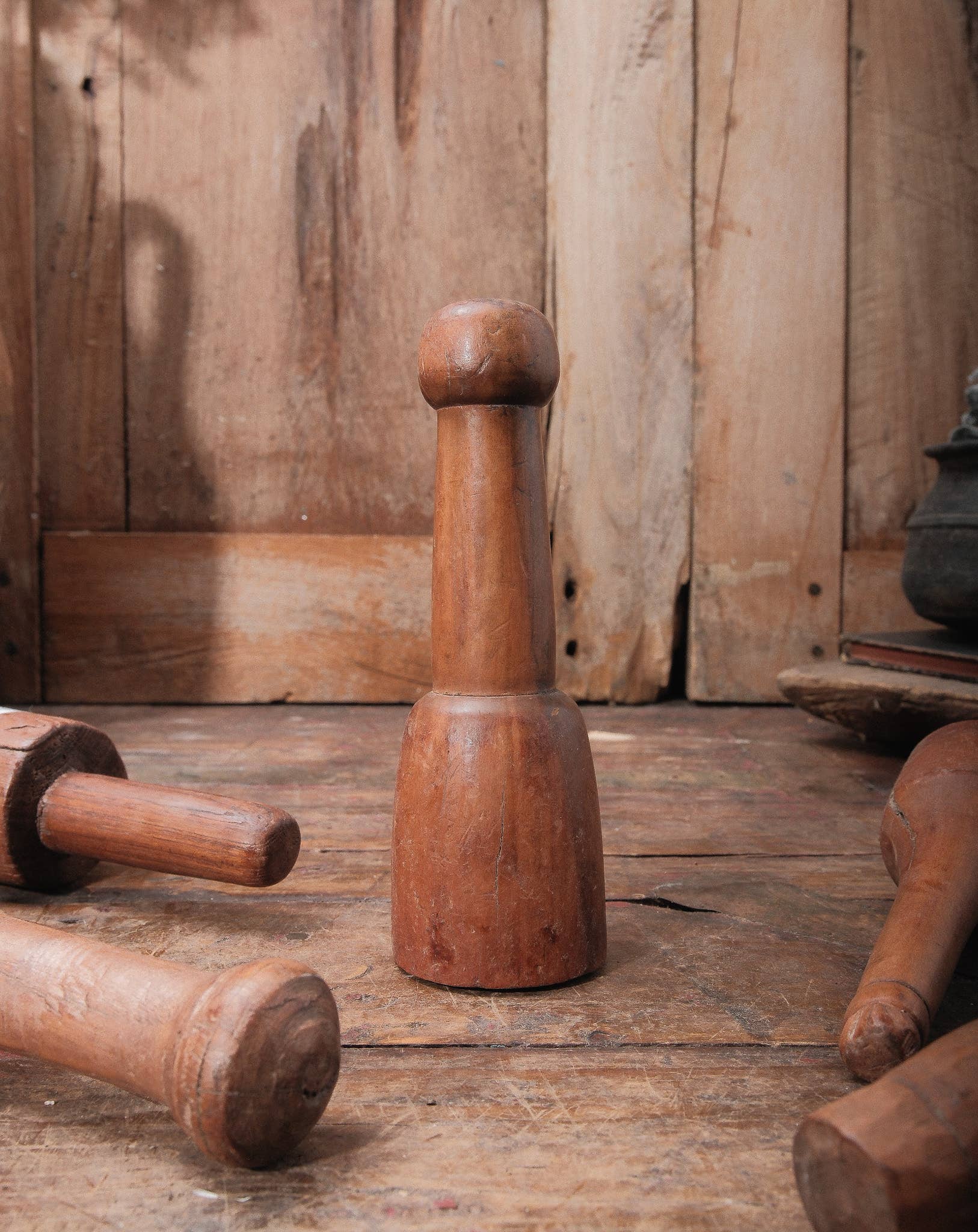 Wooden Spool Wall Hook