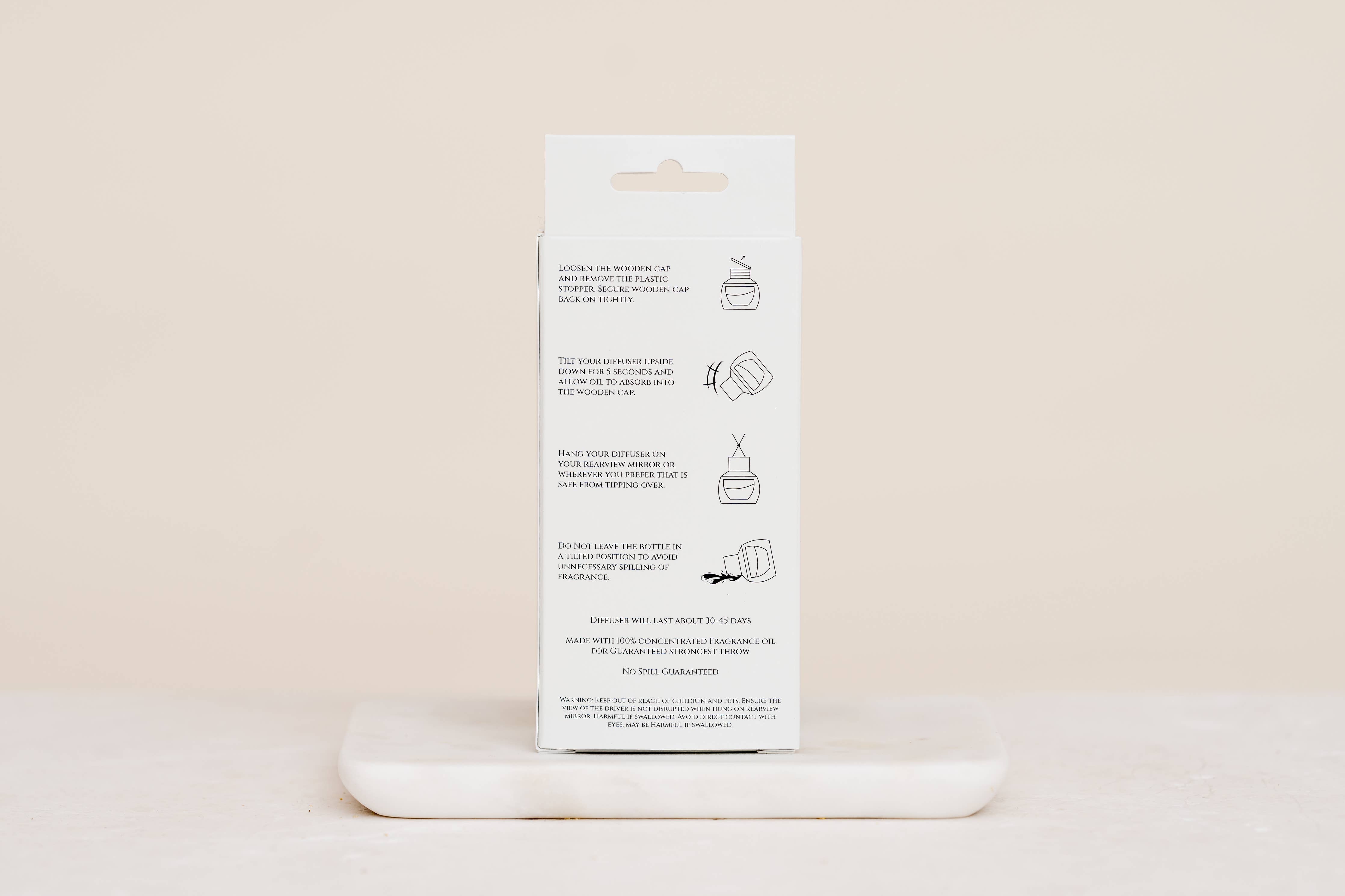 White Lotus Car Diffuser – Coconut, Sandalwood & Amber