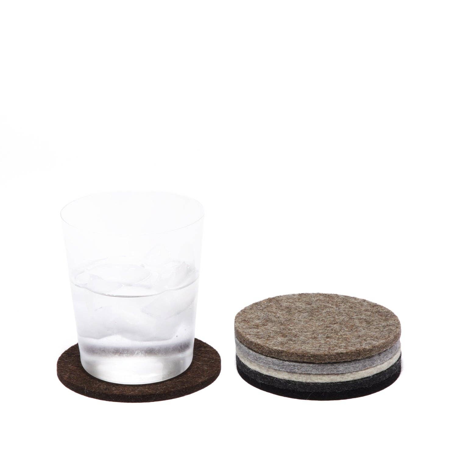 Bierfilzl Merino Wool Felt Round Coaster Multi 6 Pack