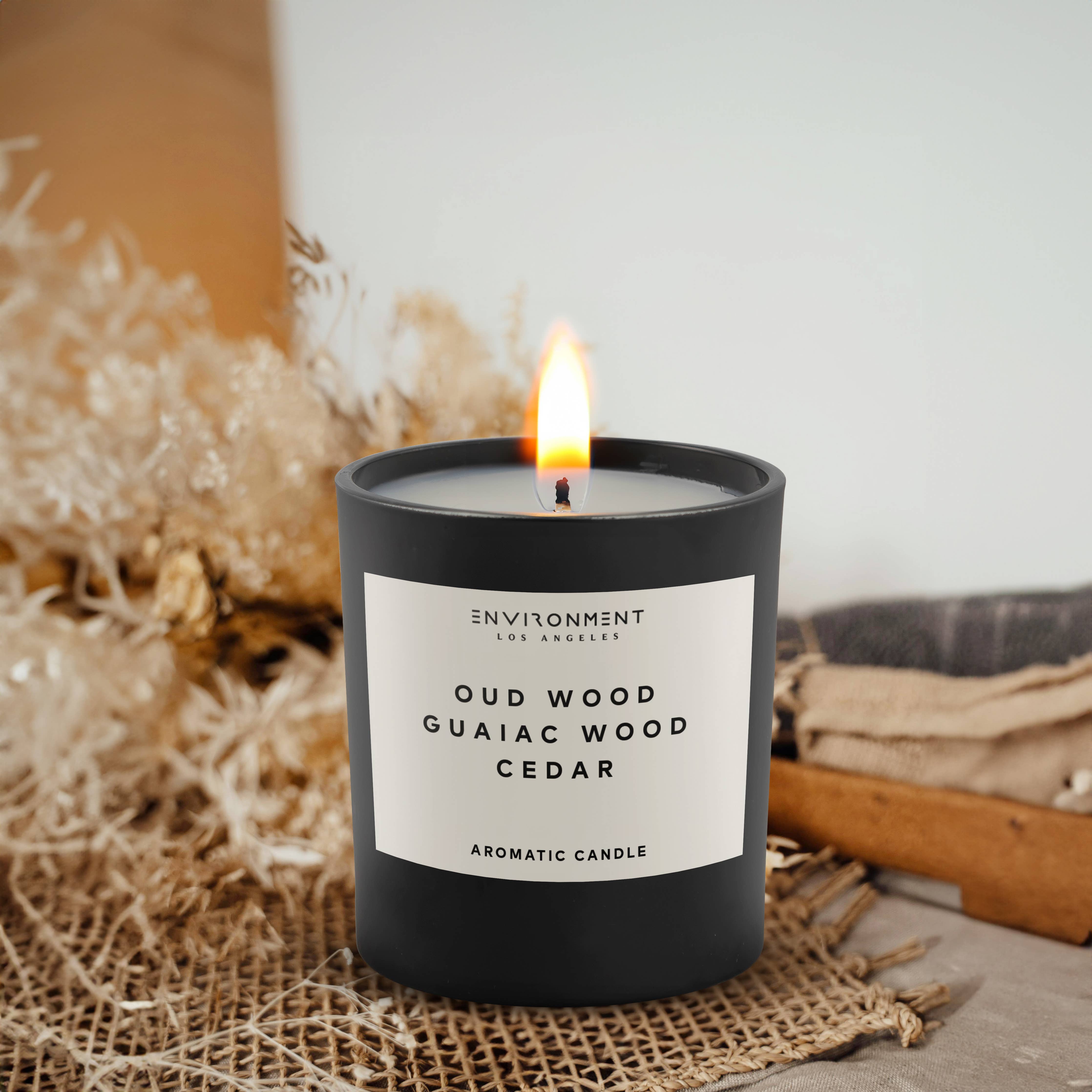 8oz Inspired by Tom Ford® Candle with Lid and Box Oud Wood