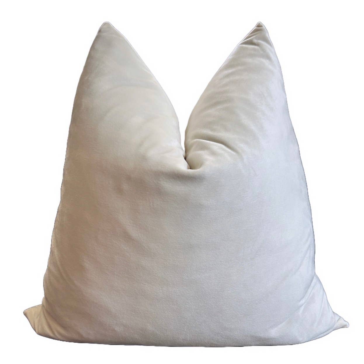 Stone White Velvet Pillow