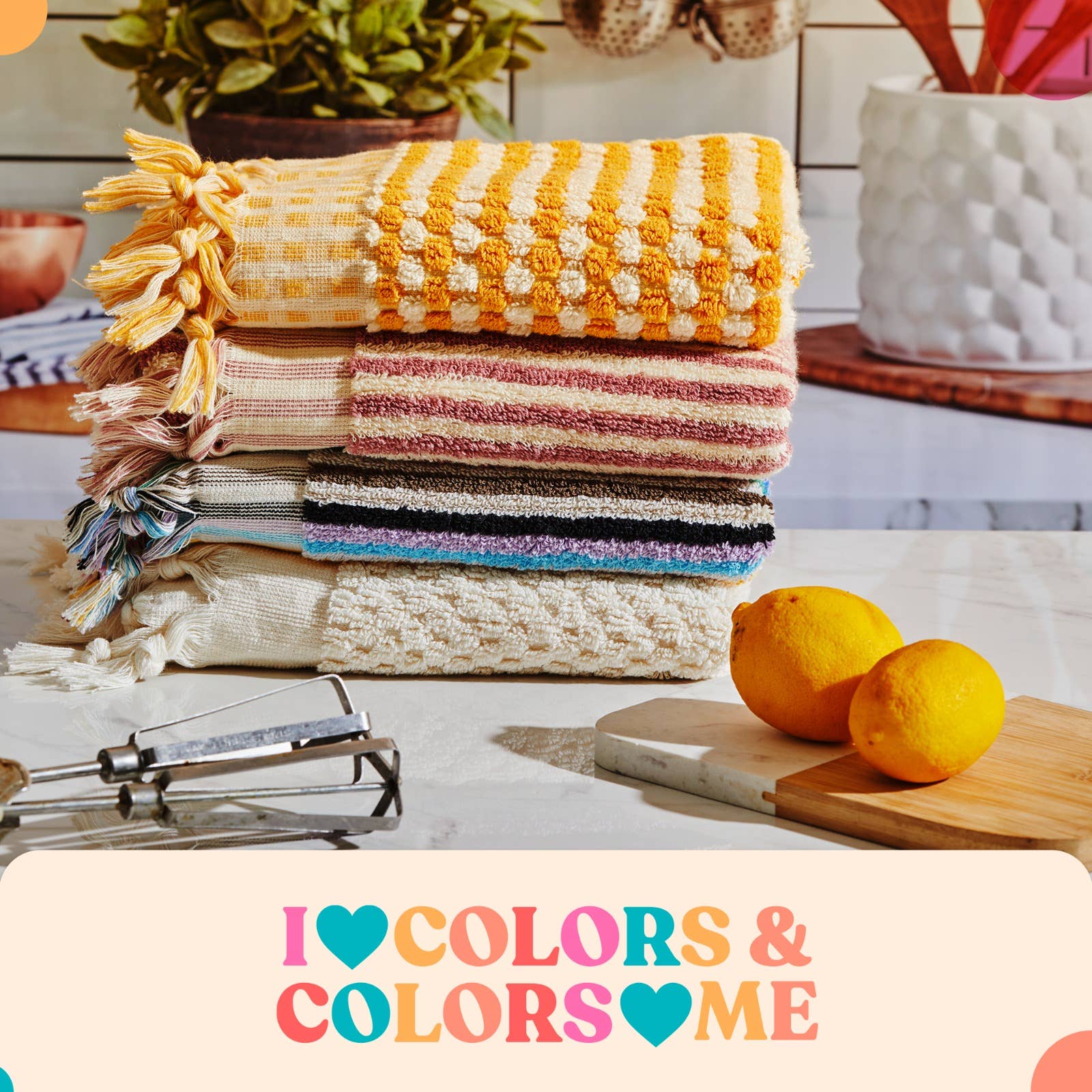 Stripe Bubble Handloomed Turkish Hand Towels 17x38" Bohemian