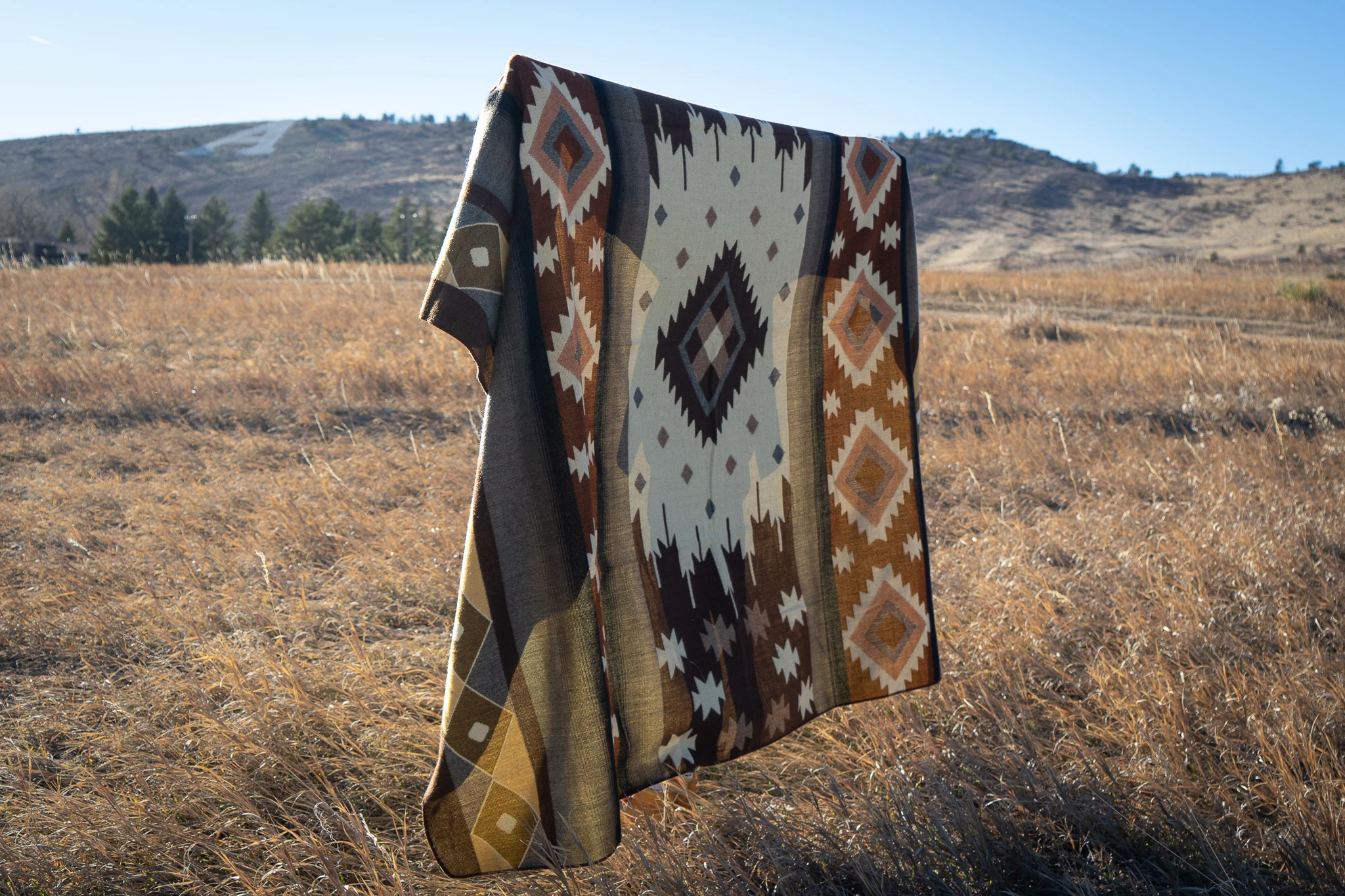 Southwest Alpaca Queen/Throw Blanket – Mojave Reversible