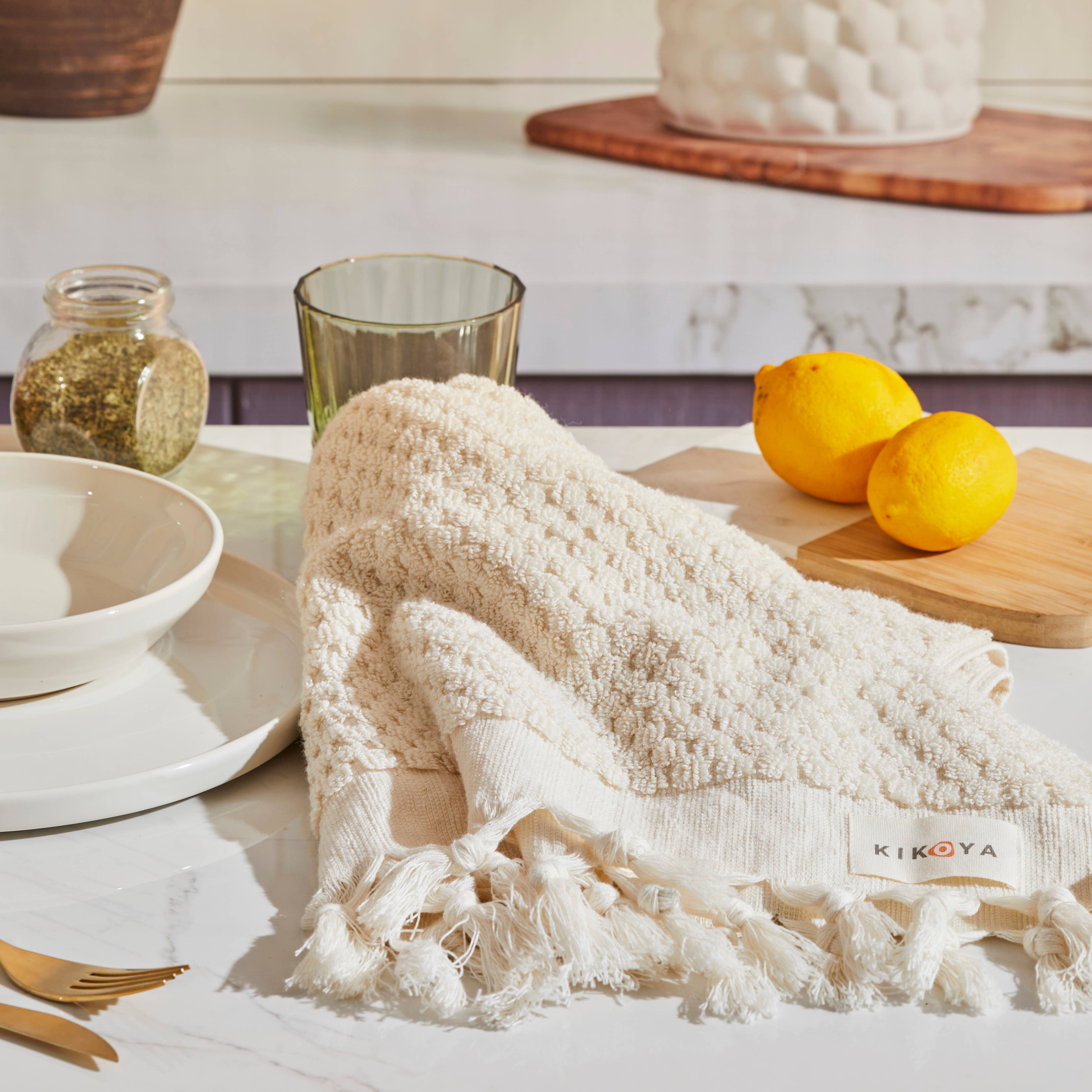Pompom Bubble Turkish Hand Towel