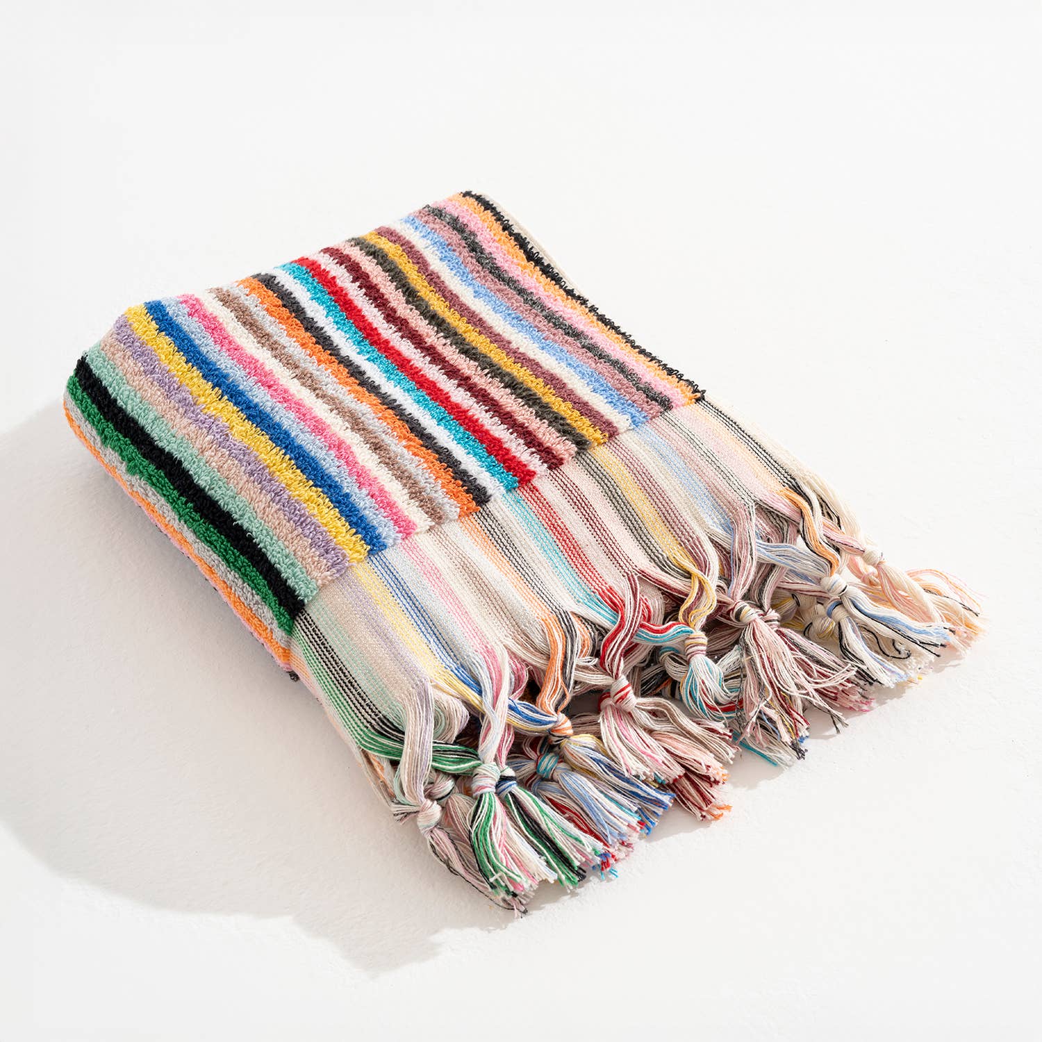 Stripe Bubble Handloomed Turkish Hand Towels 17x38" Bohemian