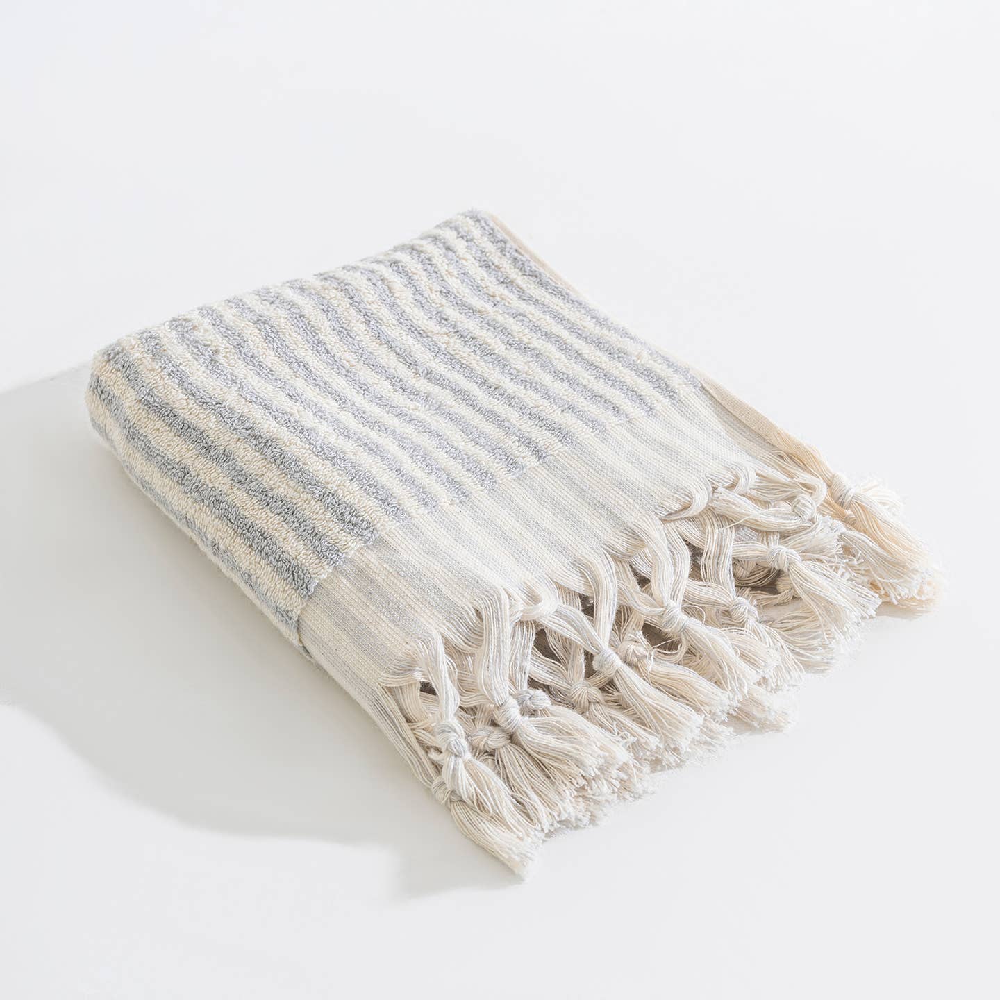 Stripe Bubble Handloomed Turkish Hand Towels 17x38" Bohemian