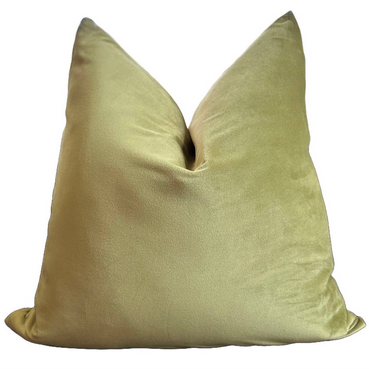 Mustard Green Velvet Pillow
