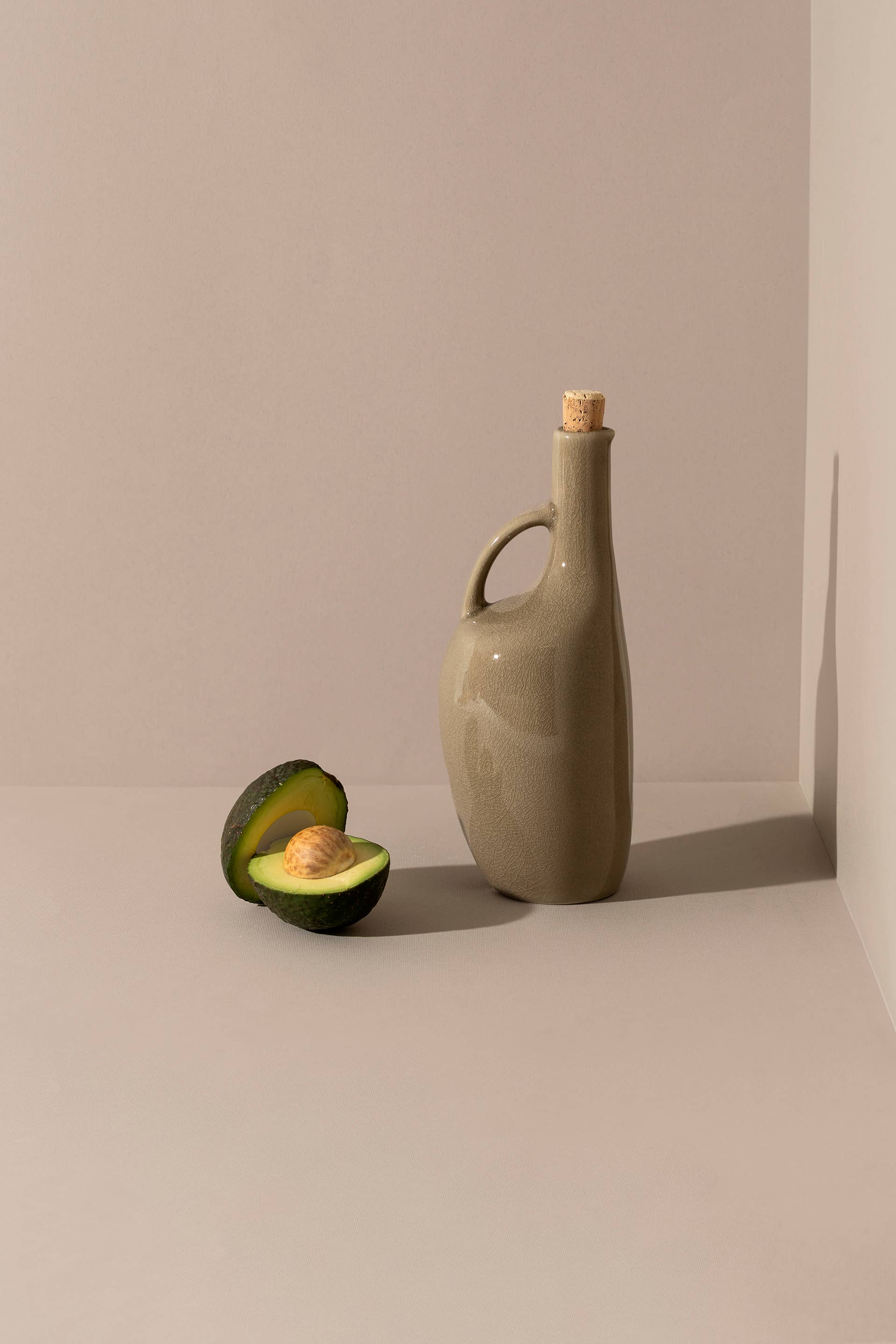 Handmade Stoneware Olive Oil Dispenser | Canard 34 oz