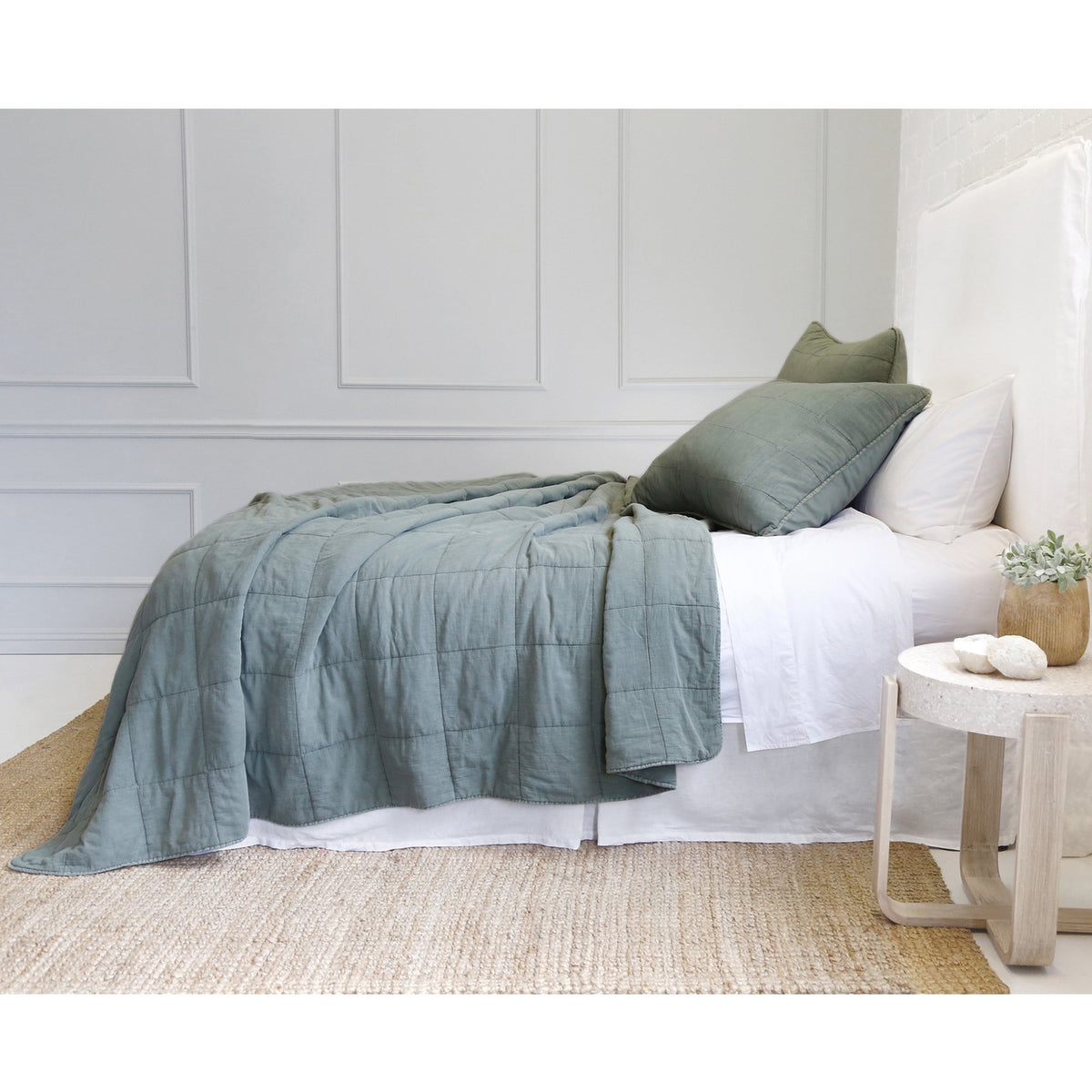 POM POM ANTWERP COVERLET COLLECTION - MOSS