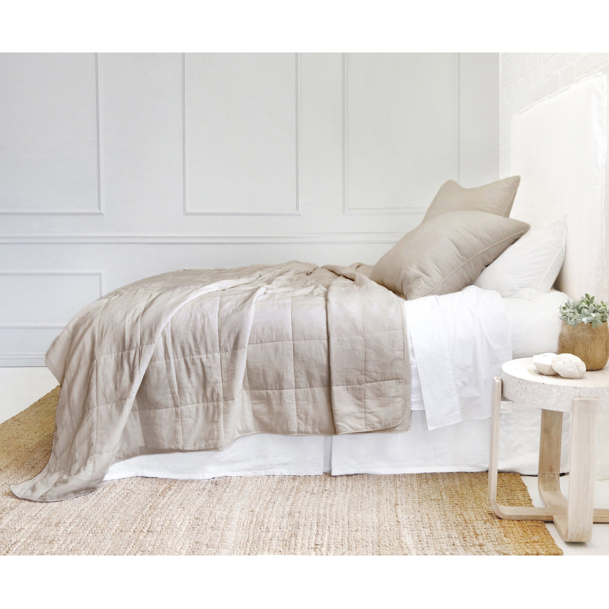 POM POM ANTWERP COVERLET COLLECTION - NATURAL