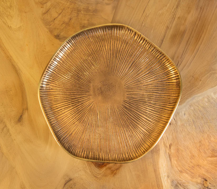 Bowl & Frame: Gold Decorative Medium Plate 13"