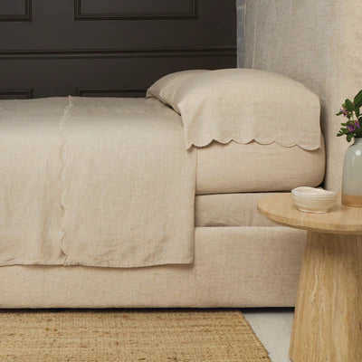 KELLY LINEN SHEET SET - FLAX