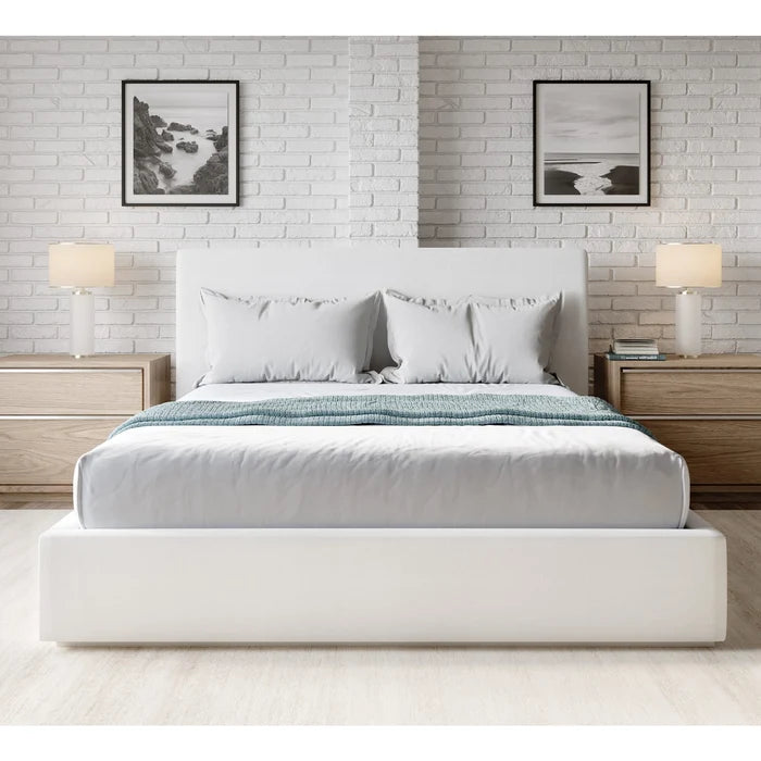 Liden Upholstered Bed - Pearl