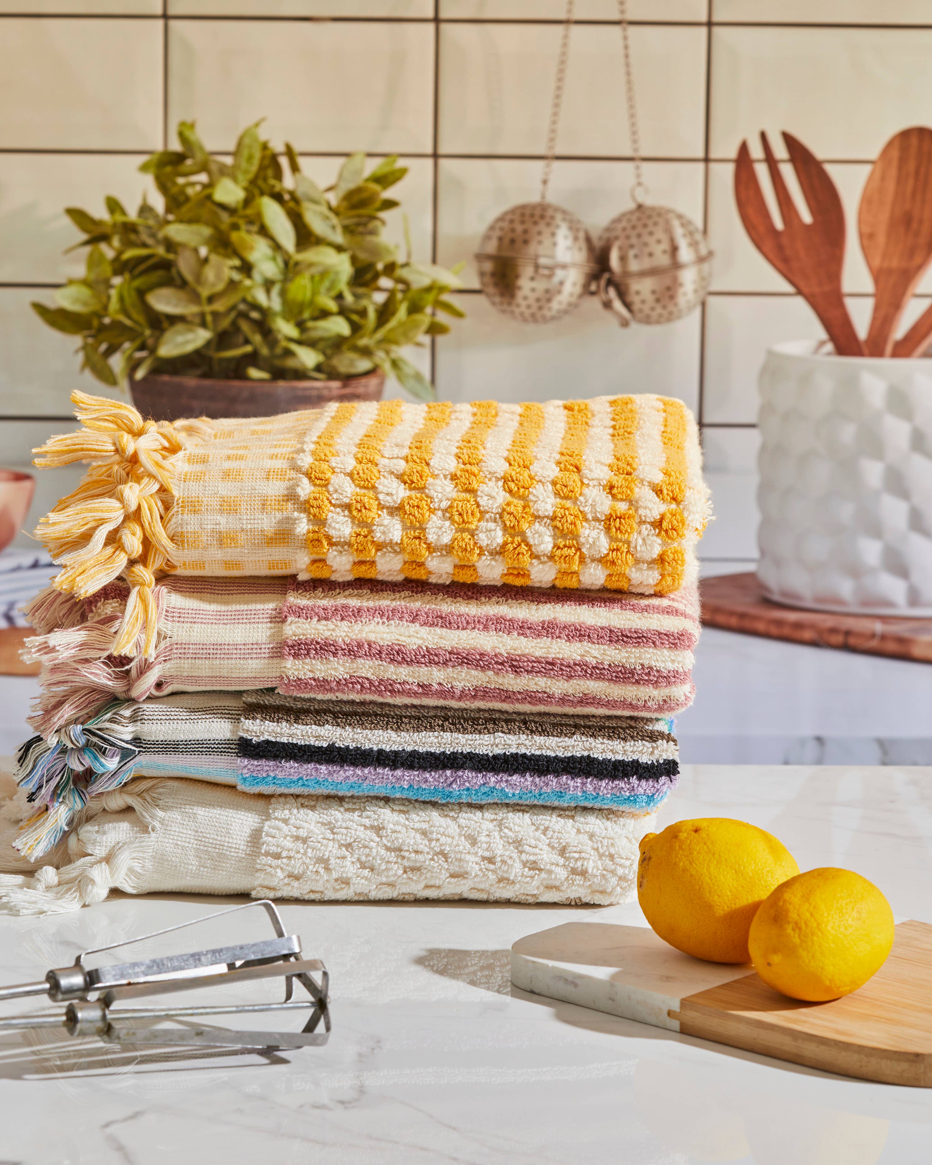 Pompom Bubble Turkish Hand Towel