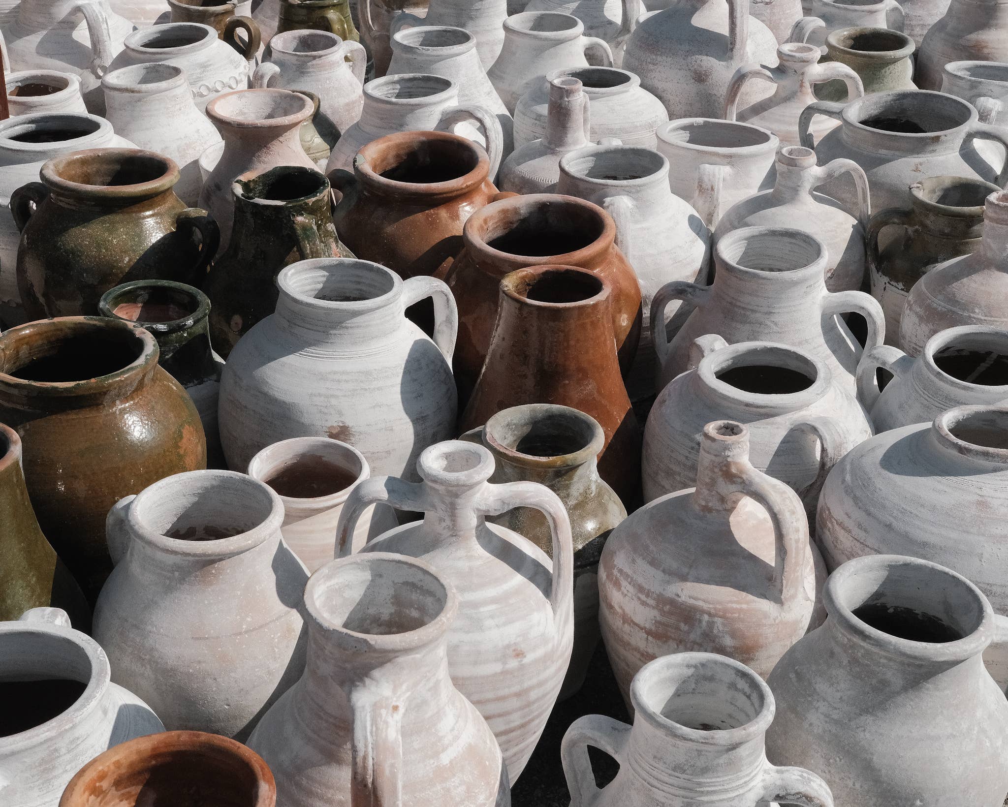 Vintage Whitewash Terracotta Urn