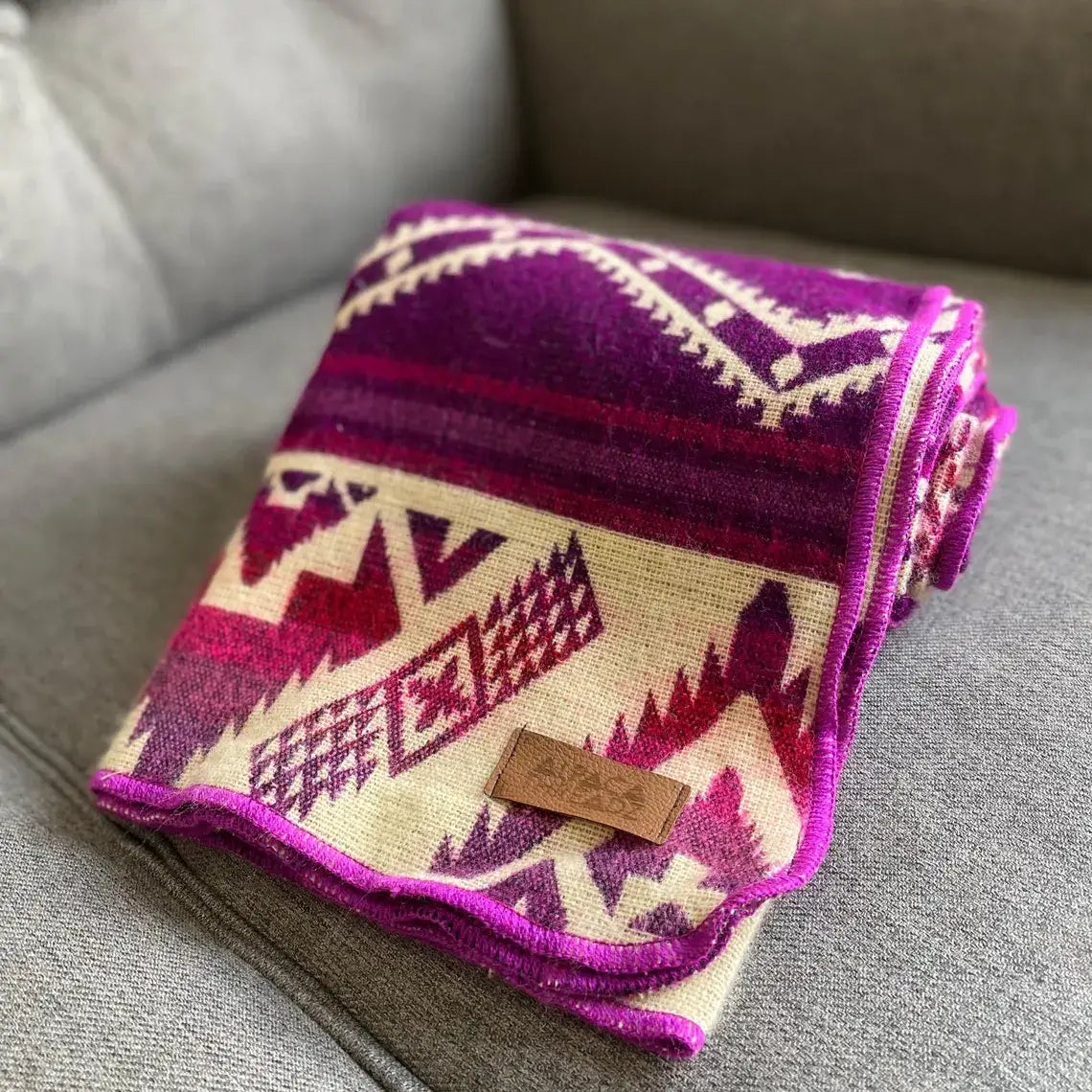 Alpaca Wool Baby Blanket: Artisan-Made, Soft, Reversible