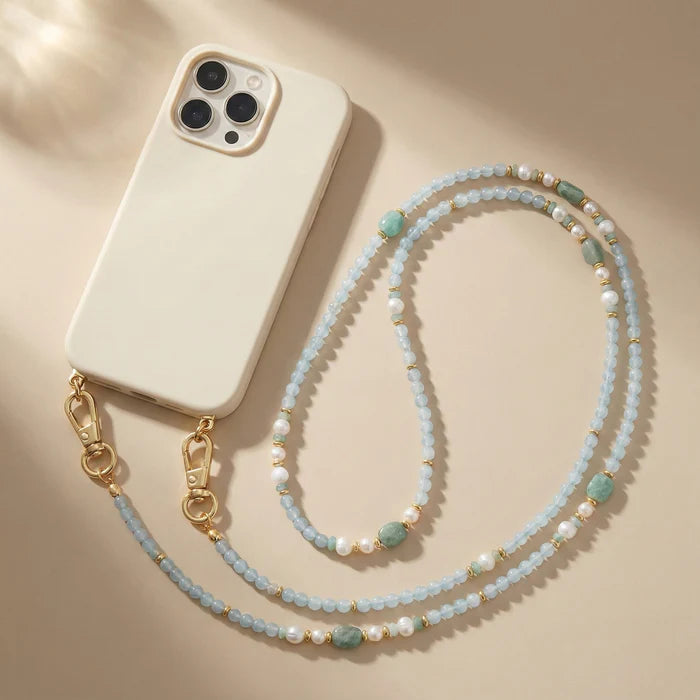 Natural Stone Phone Charm - Amazonite