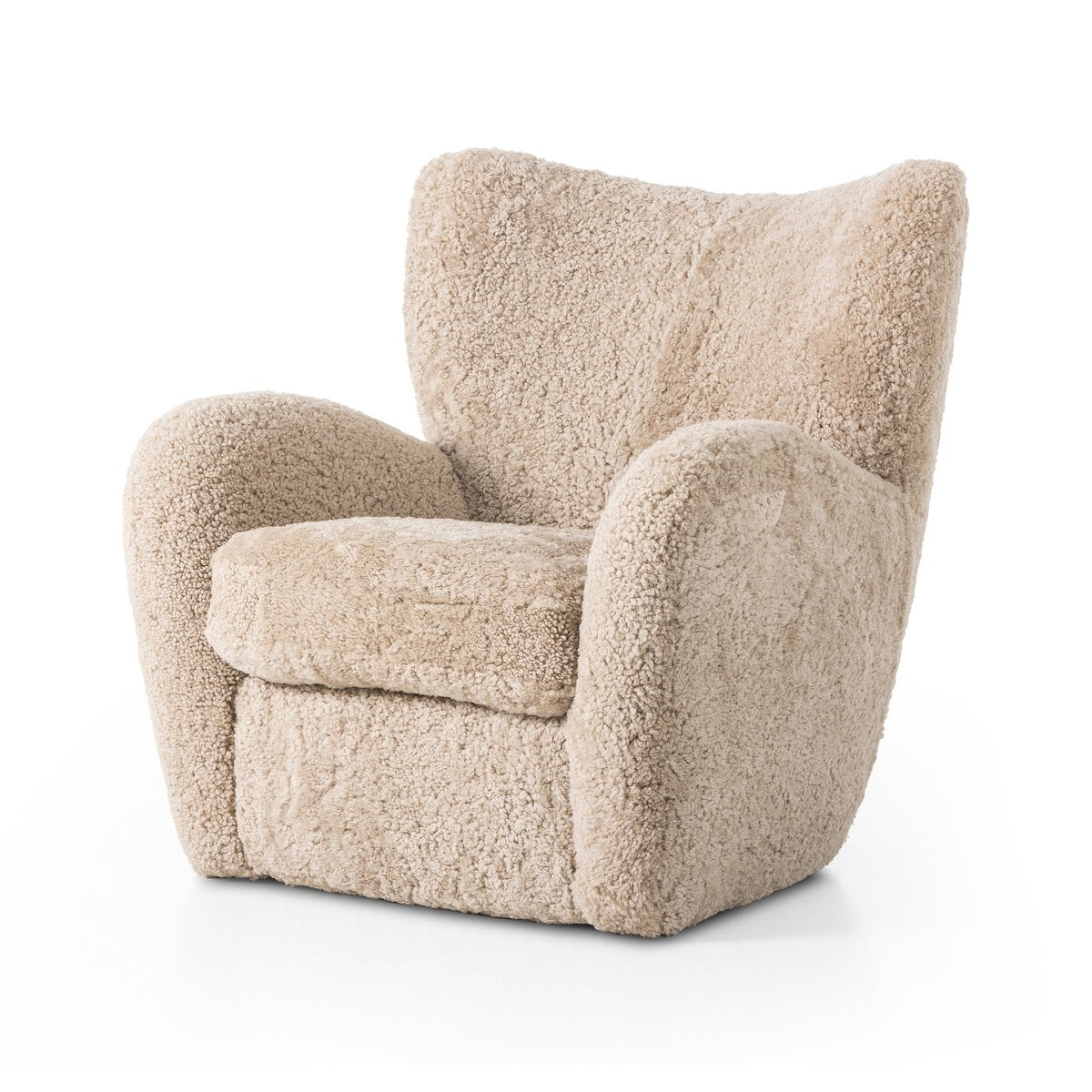 Amy Lounge Chair - Ivory Shearling