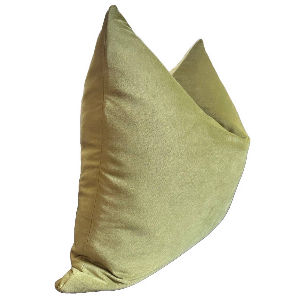 Mustard Green Velvet Pillow