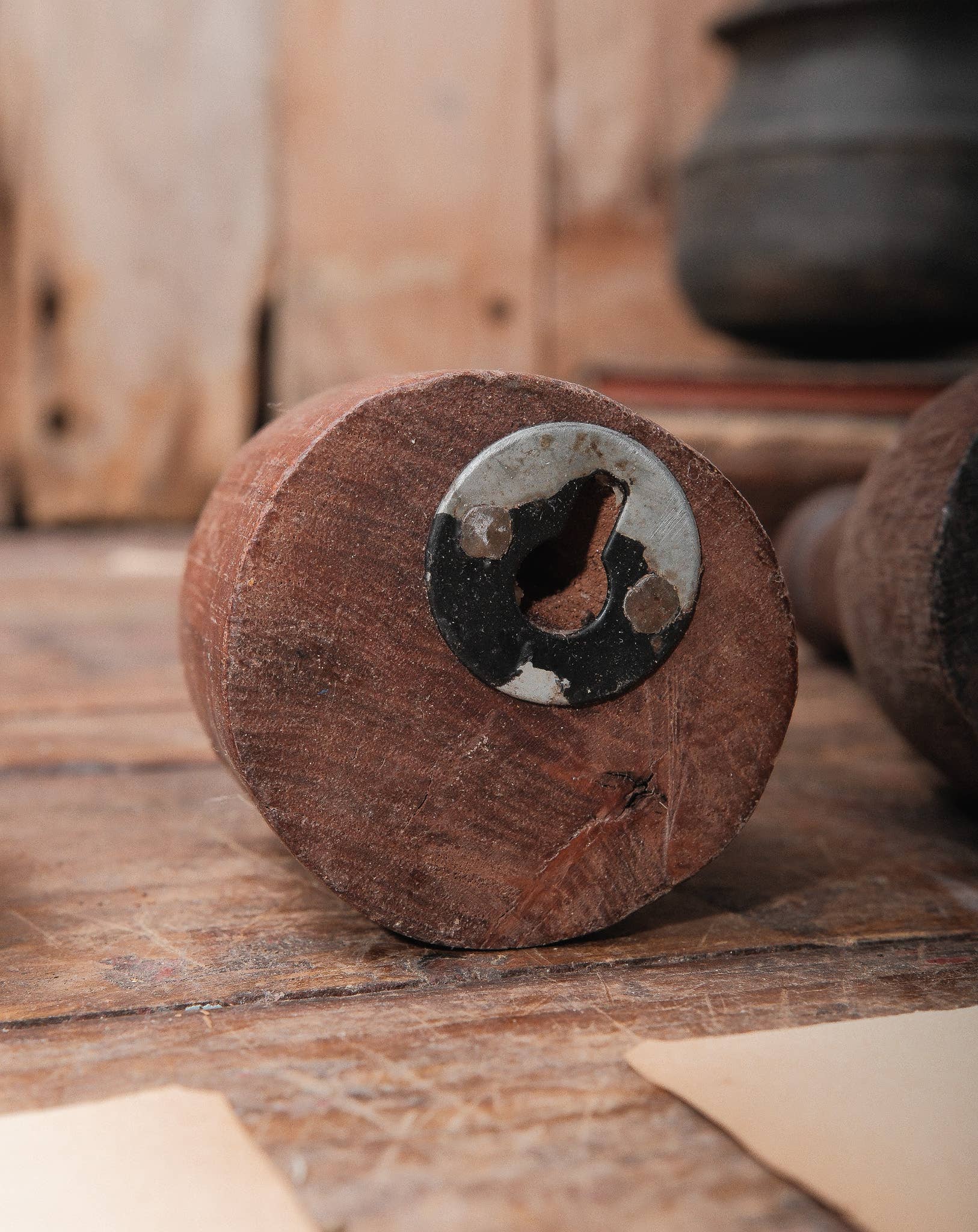 Wooden Spool Wall Hook