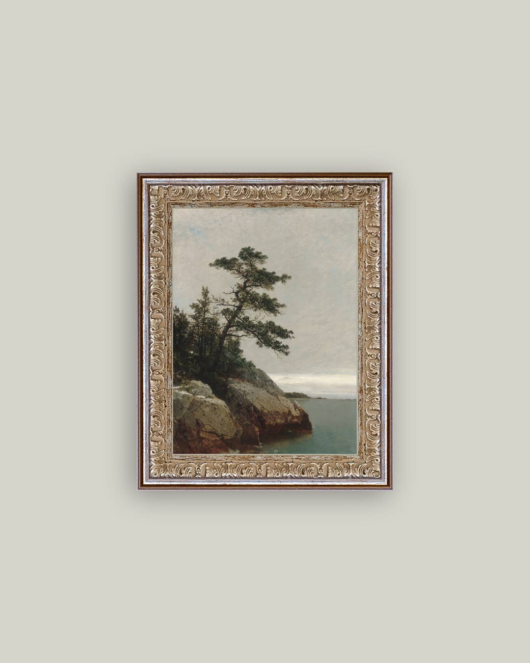 Framed Ocean Side Tree Art